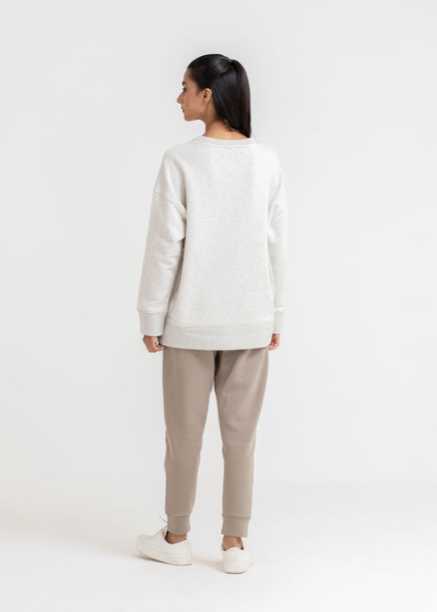 polycotton Sweatshirt in Light grey
