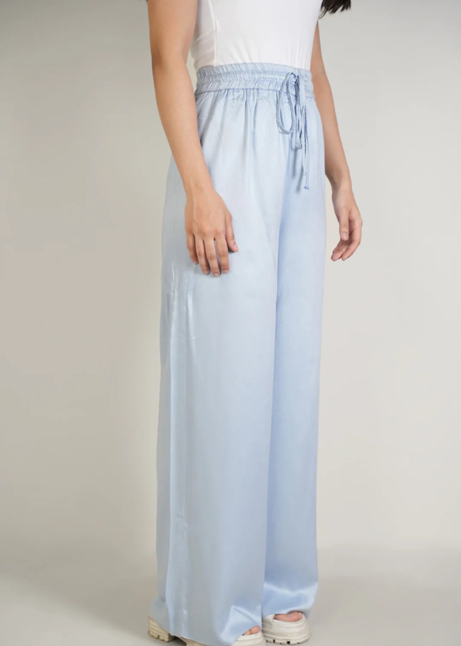 viscose Pants in Sky blue
