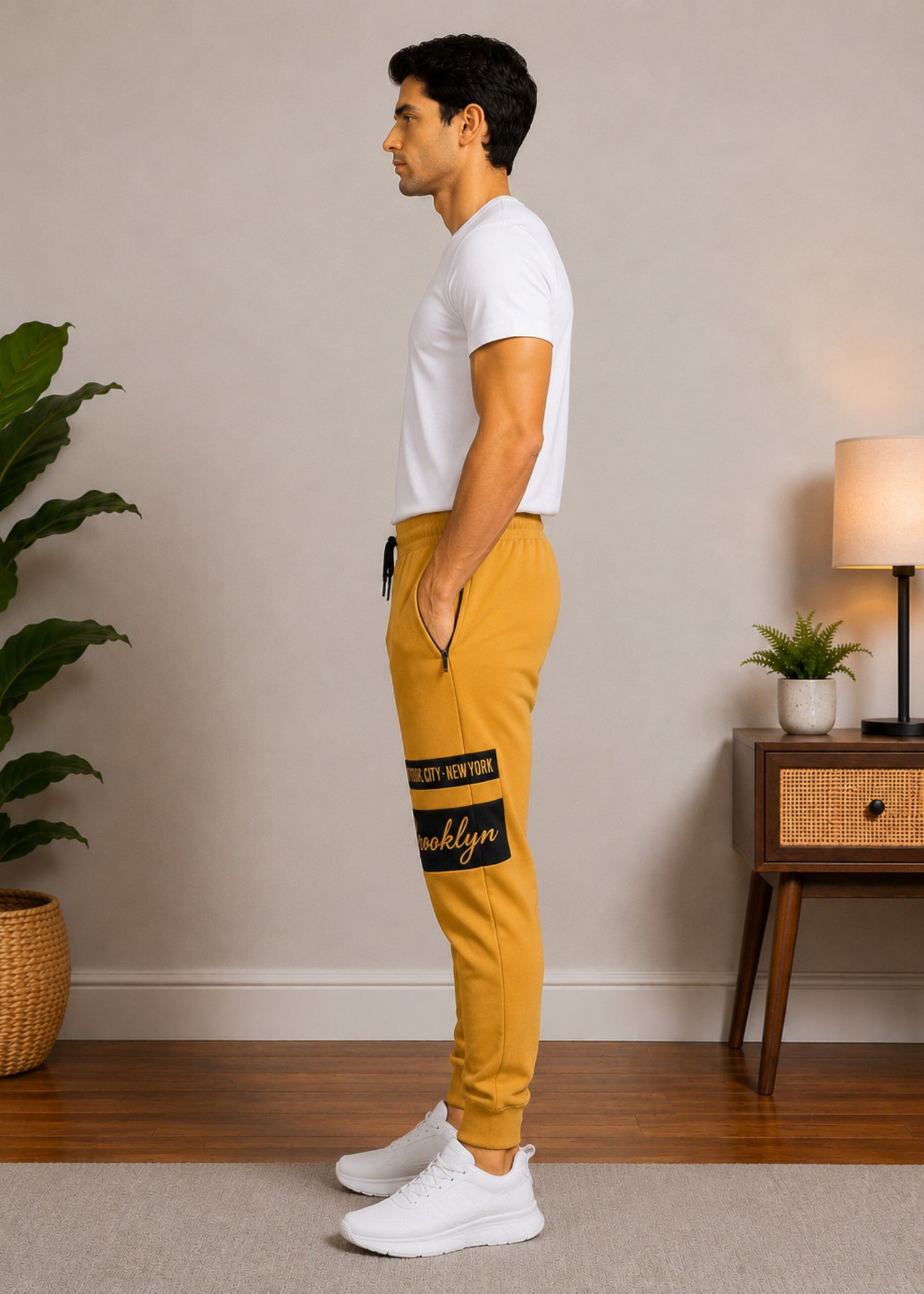 cotton Trousers in Mari gold