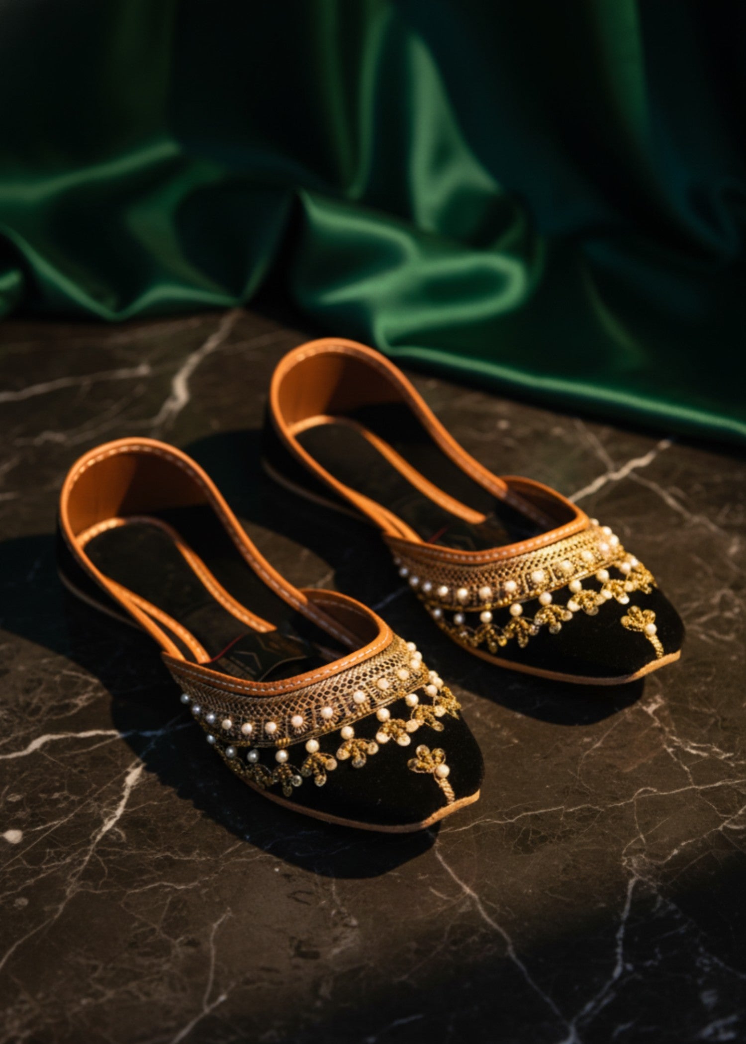 Khussa in Black by - High Quality Women Khussa EUU1494