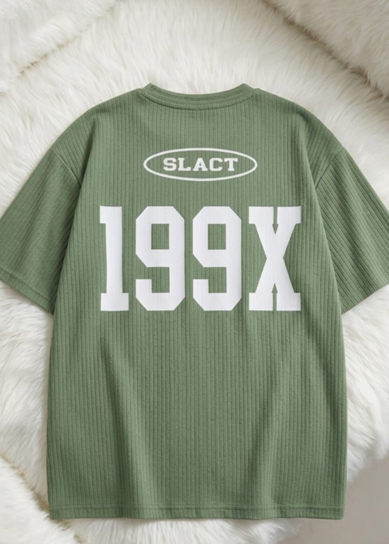 silk cotton net T Shirt in Sage green