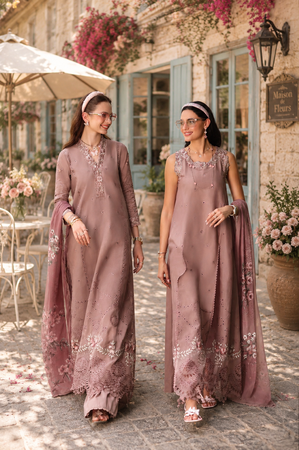 Noor Eid Printskhas Lawn – D3 – Rose Éclat