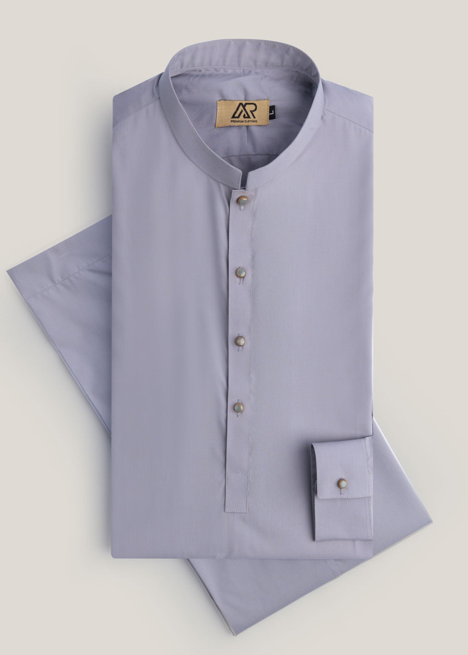 wash & wear Shalwar Kameez in Purple ash