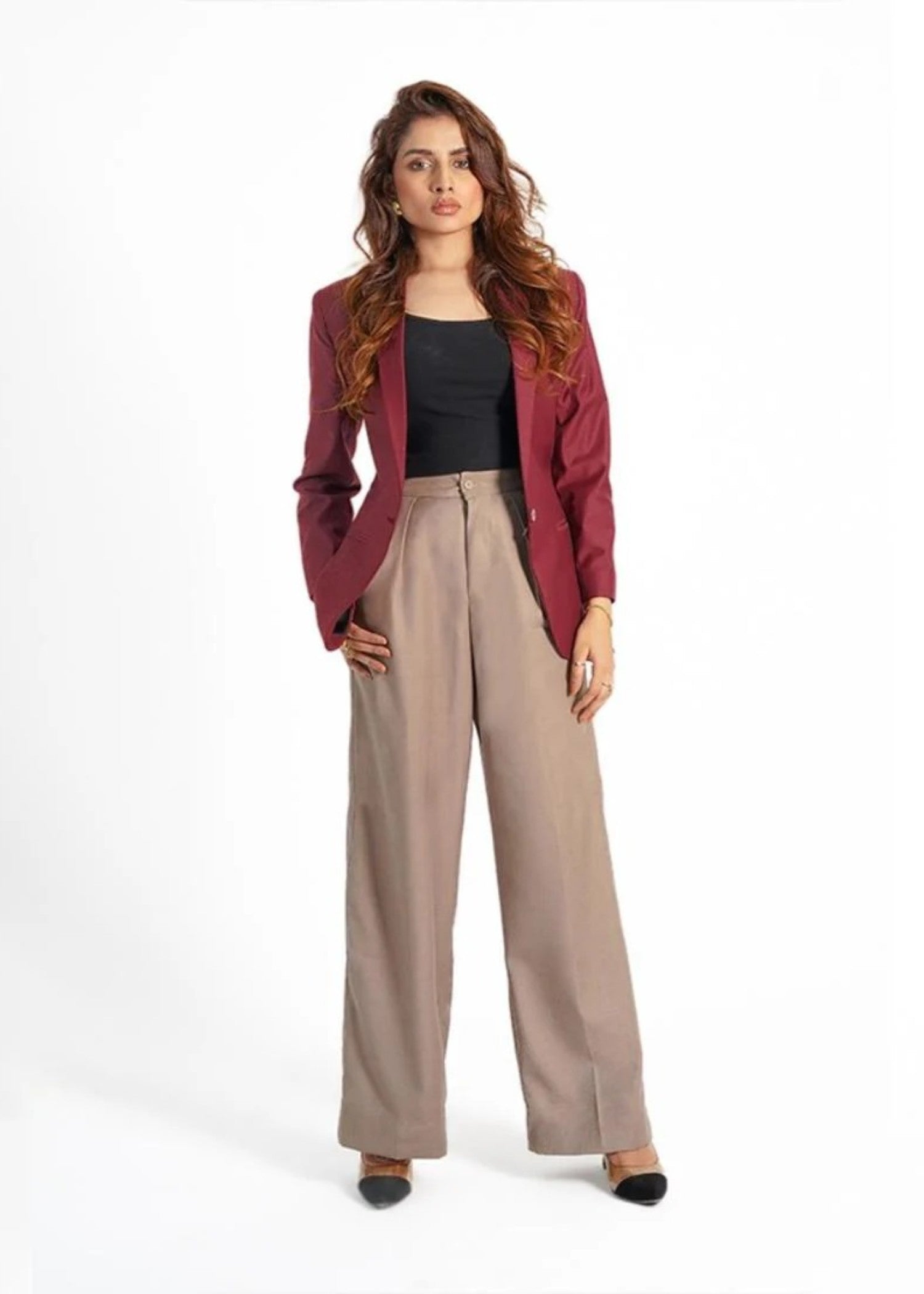 polycotton Pants in Beige