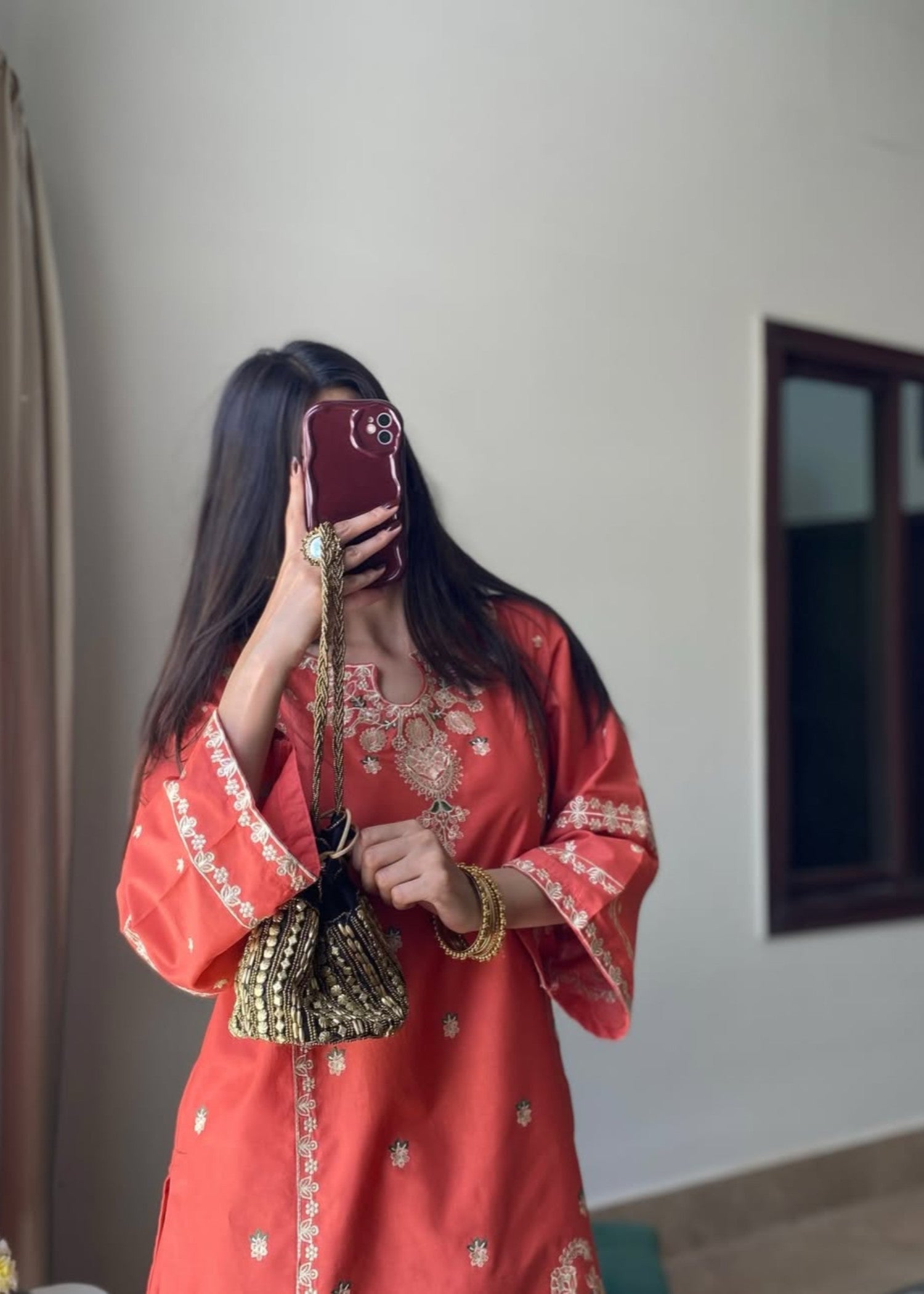 lawn Kurta Set in Taffy pink