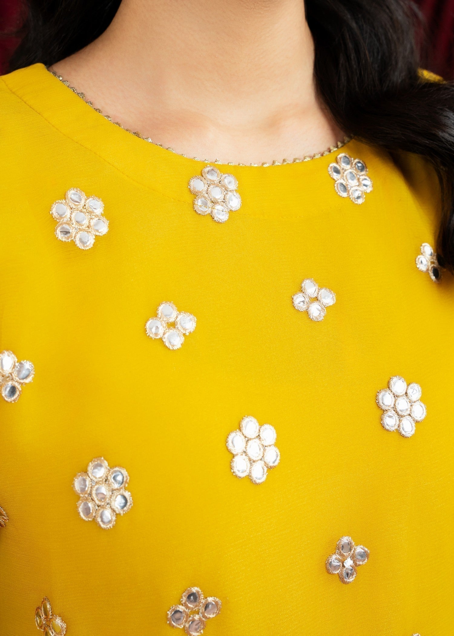chiffon Sharara in Mustard