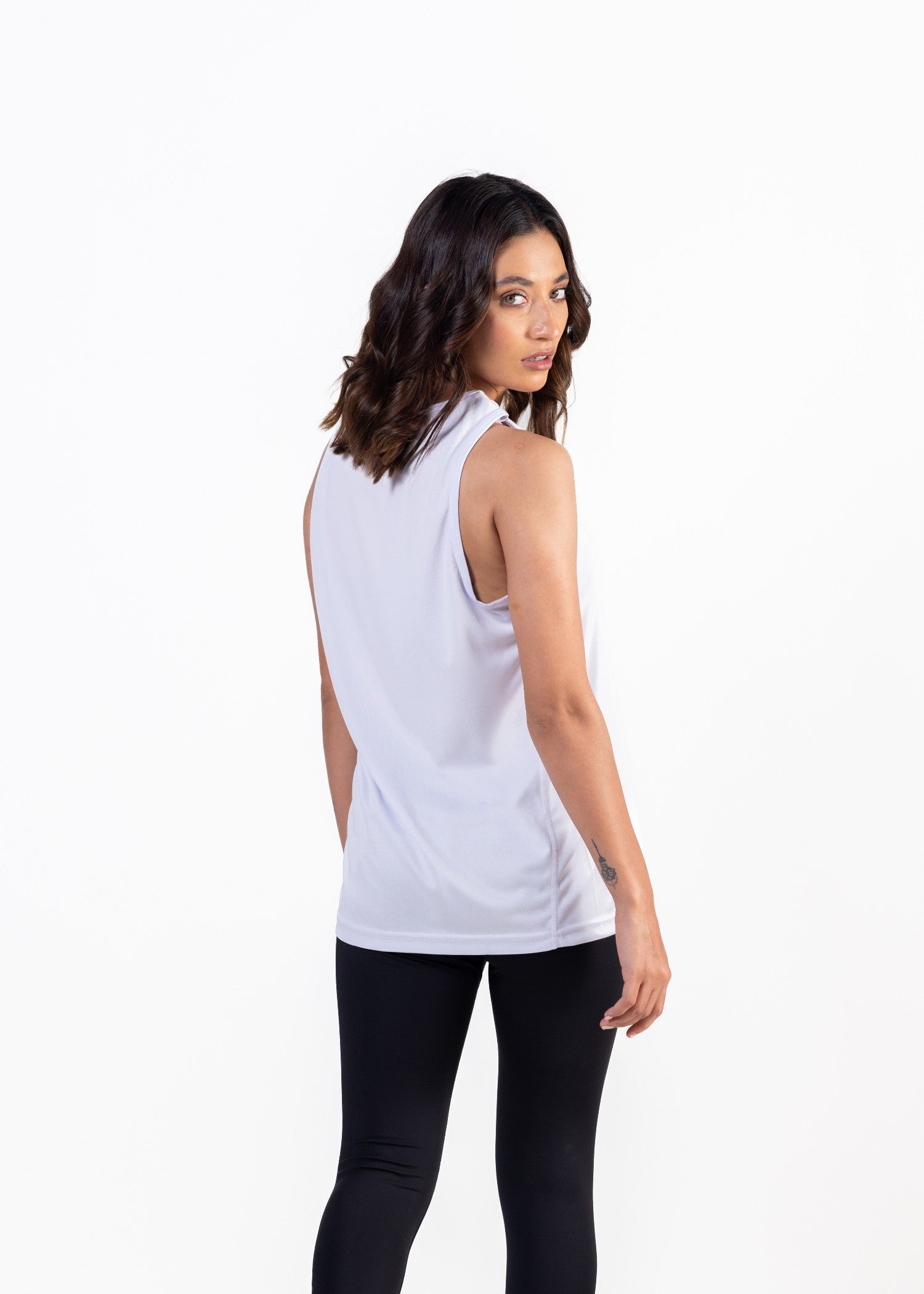 polyester Tank Top in White