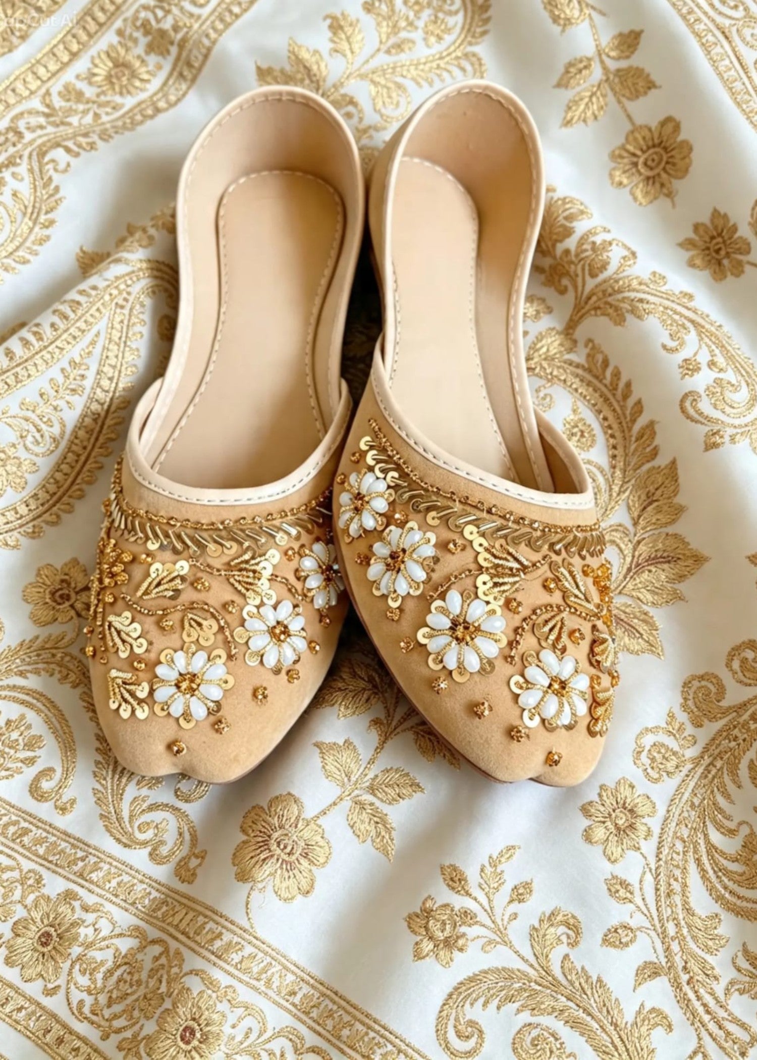 Khussa in Beige by - High Quality Women Khussa DCW4339