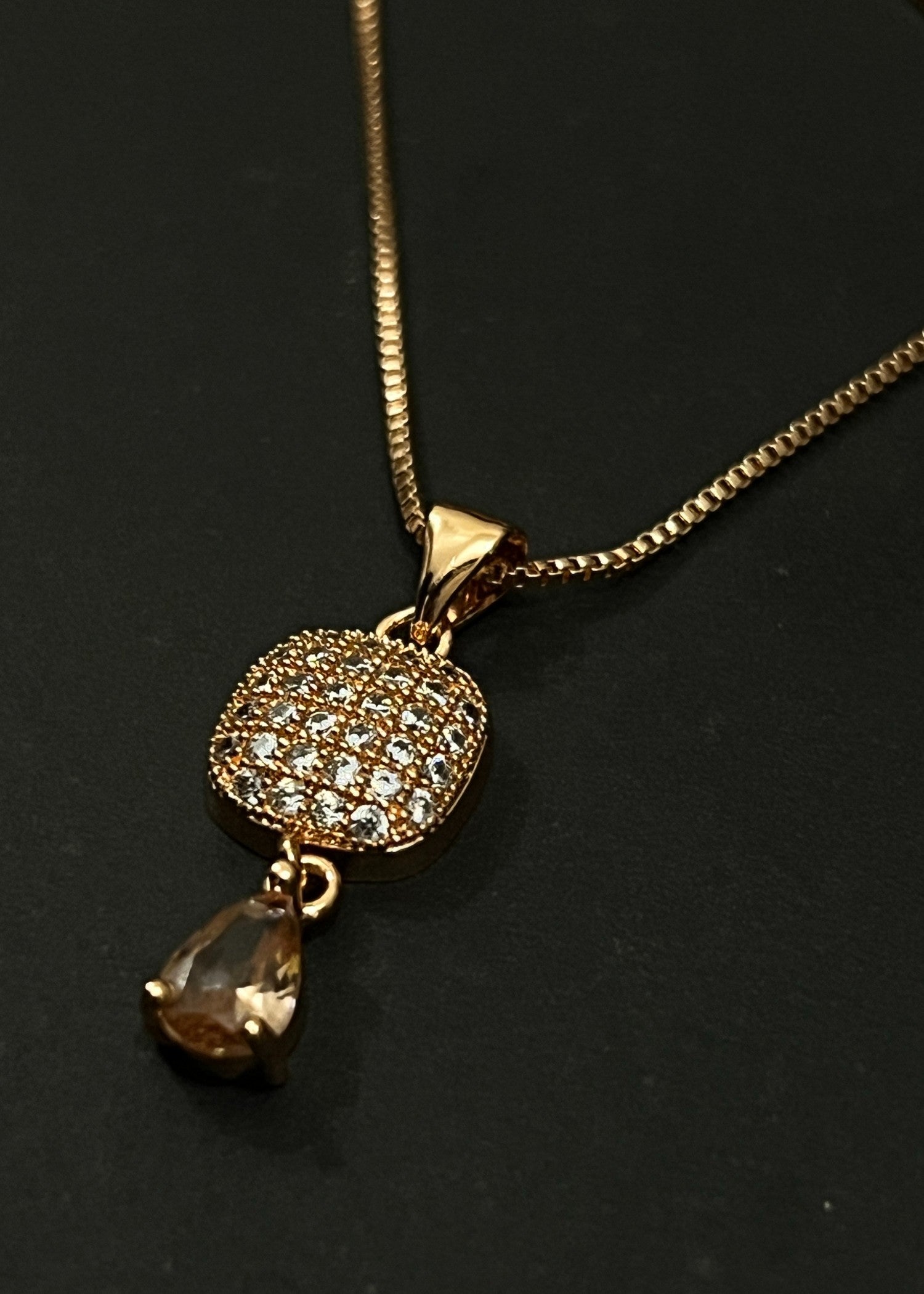 Necklace in Silver, golden orange Color by - Trendy Women Necklace HTN7665