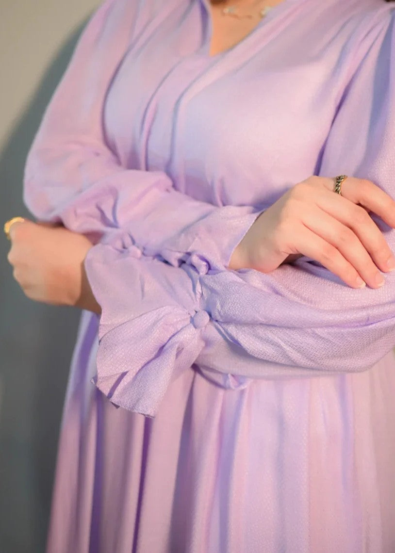 linen Dress in Lilac