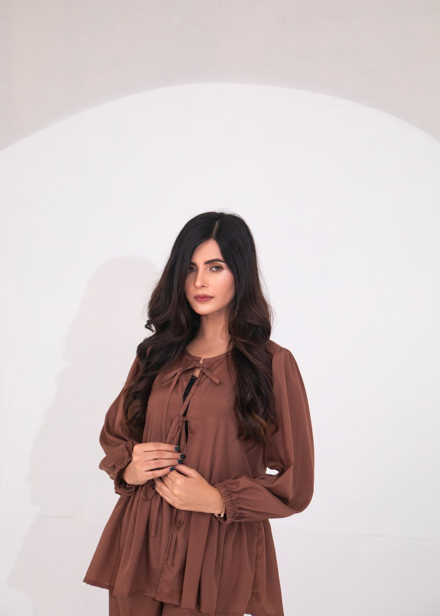 tropical Co Ord Sets in Chocolate brown