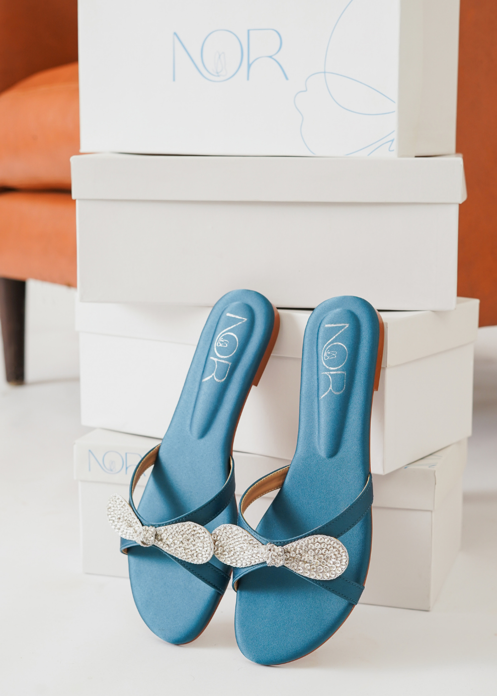 Slides in Teal by - High Quality Women Slides IUG4084