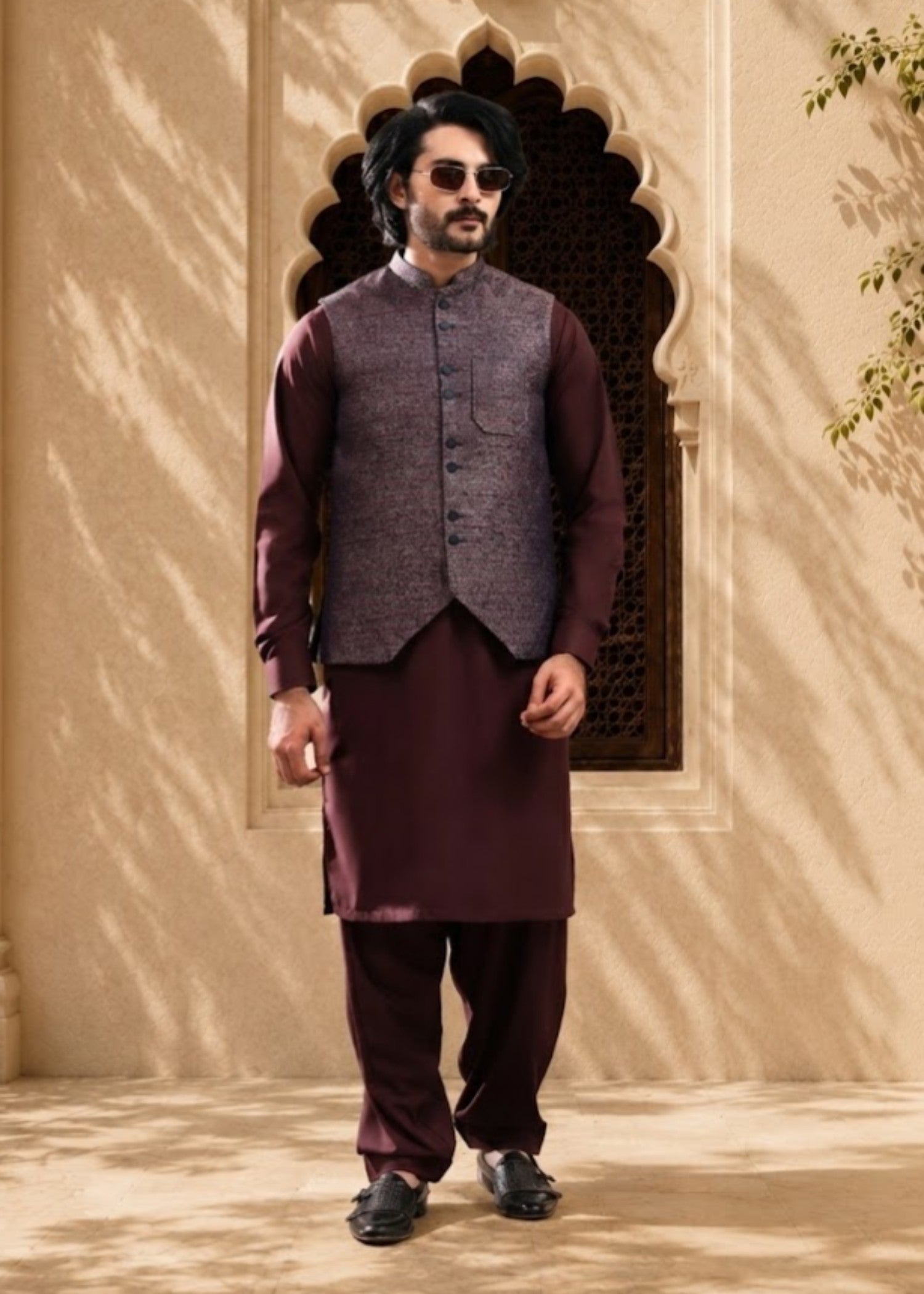suiting Waistcoat in Deep purple by The Great Masters (TGM)