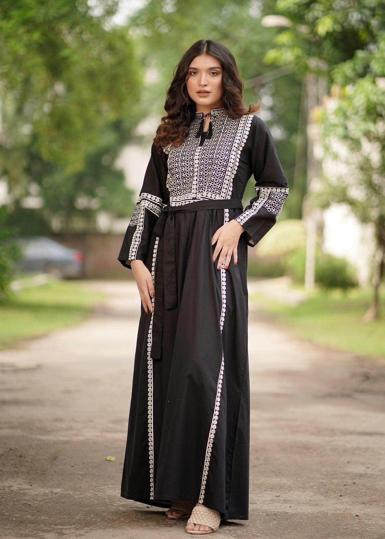 linen Dress in Black
