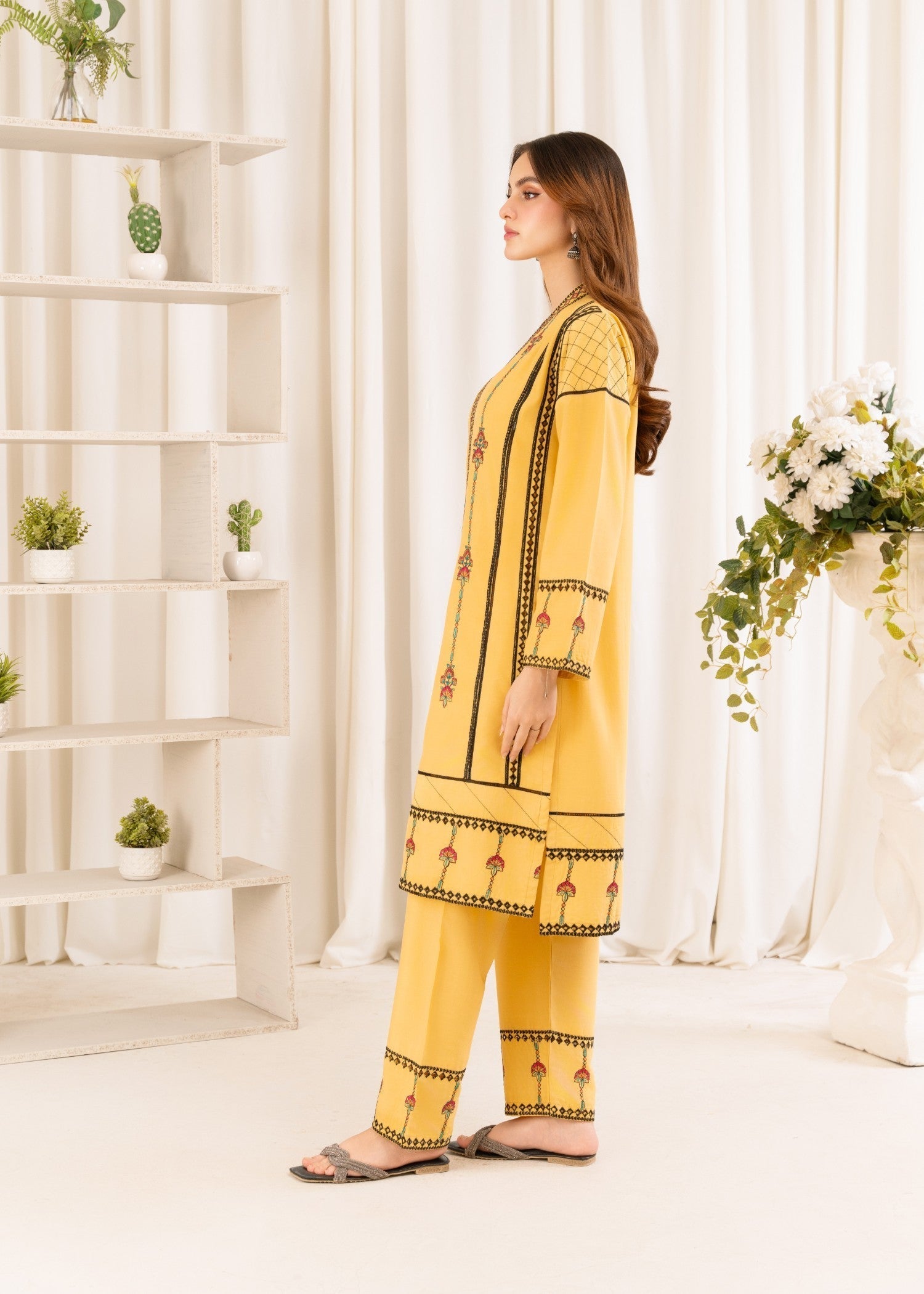 cotton viscose Co Ord Sets in Yellow