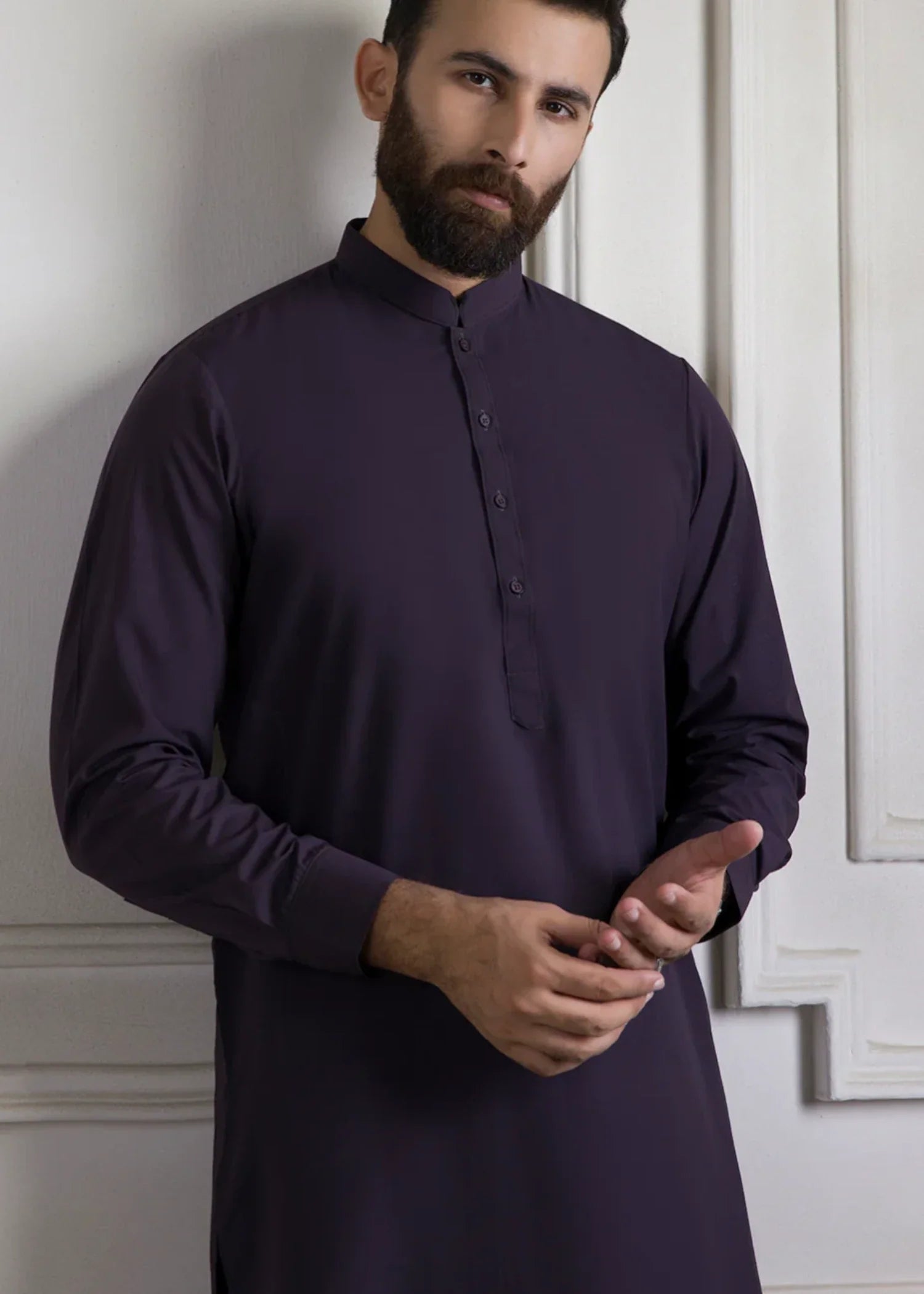 poly viscose Shalwar Kameez in Indigo