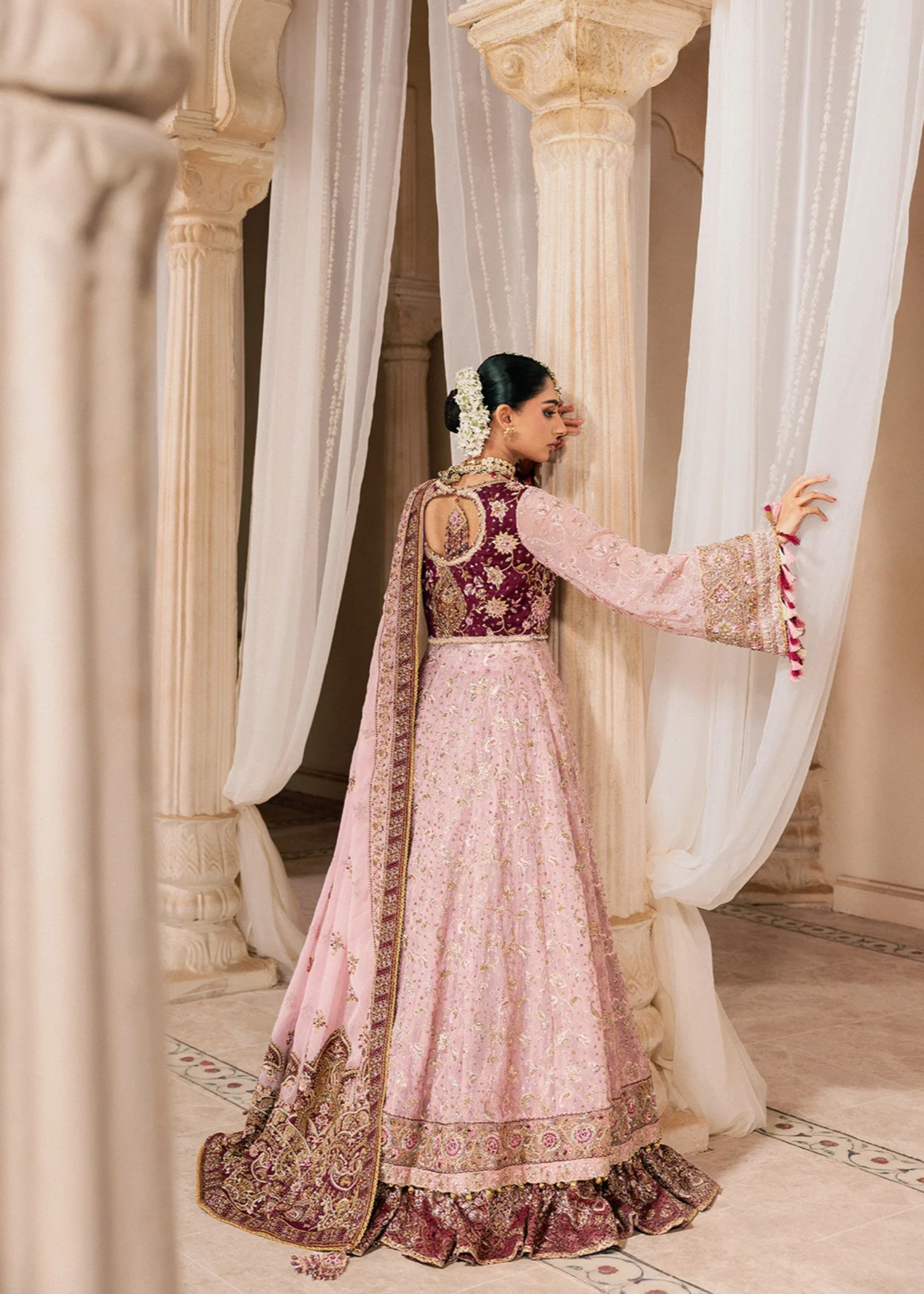 medium silk Unstitched in Pink