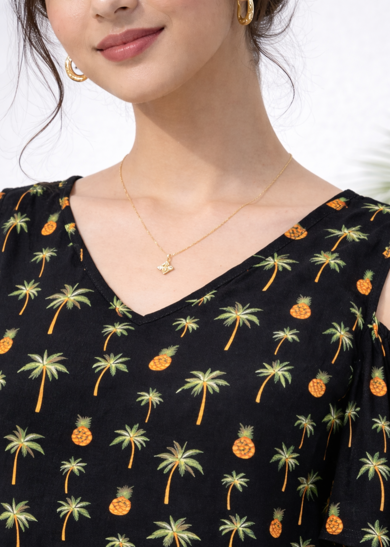 chiffon Tunic in Black