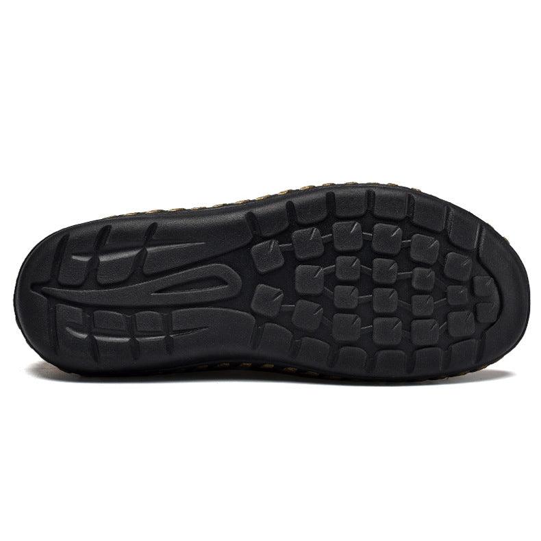 Men's Casual Leather Shoes British Retro Plus Size