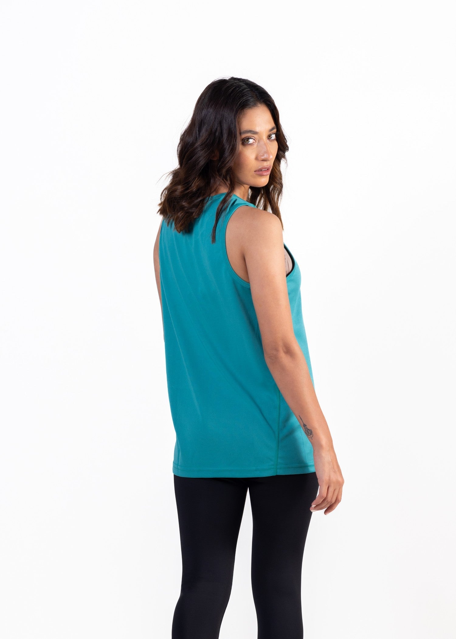 polyester Tank Top in Dark cyan