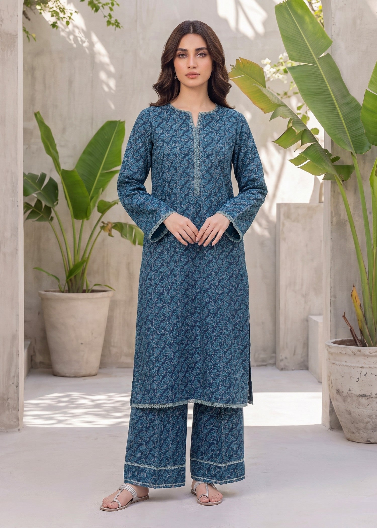 chambray Unstitched in Prussian blue
