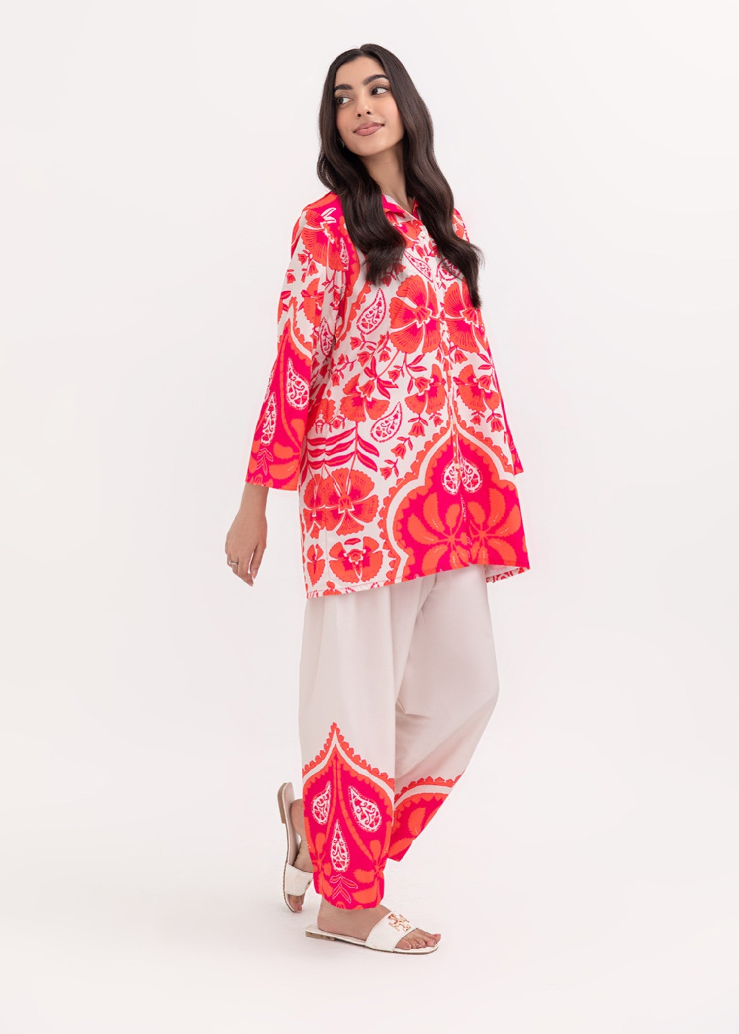 crepe Co Ord Sets in Cherry red