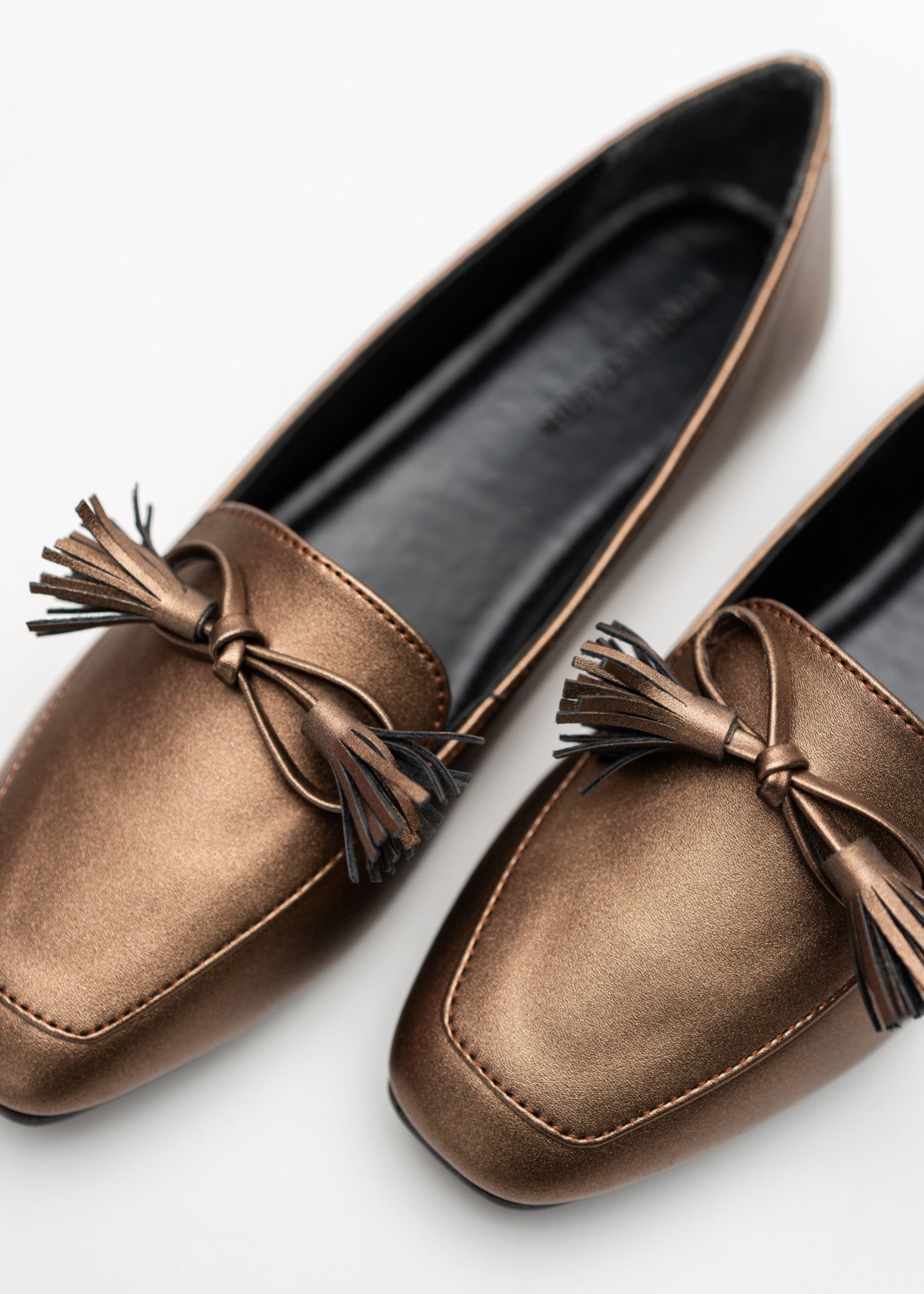 Loafers in Bronze orange by - High Quality Women Loafers CZY8517