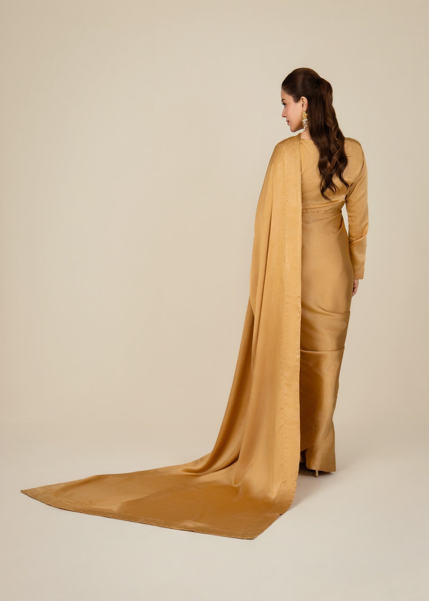silk Saree in Mari gold