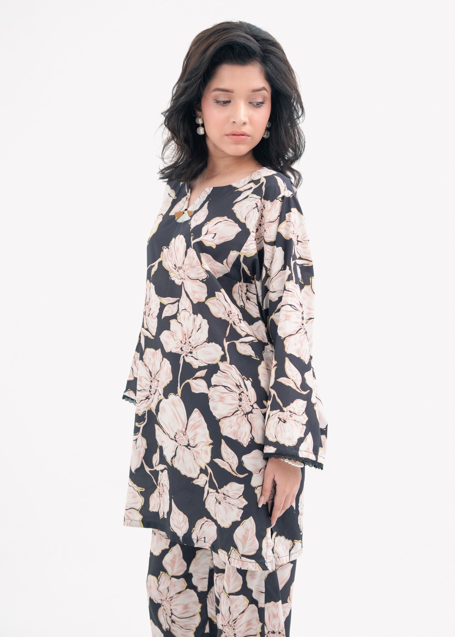 crepe Co Ord Sets in Pastel grey