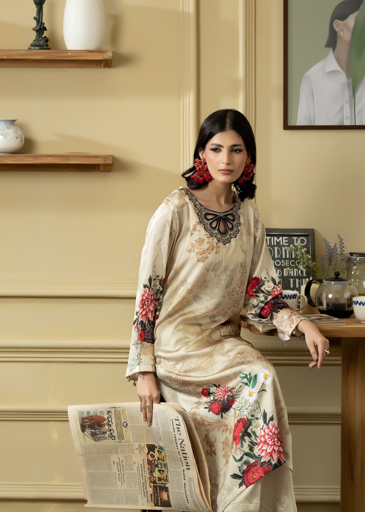 charmuse/shamooz Kurta Set in Beige