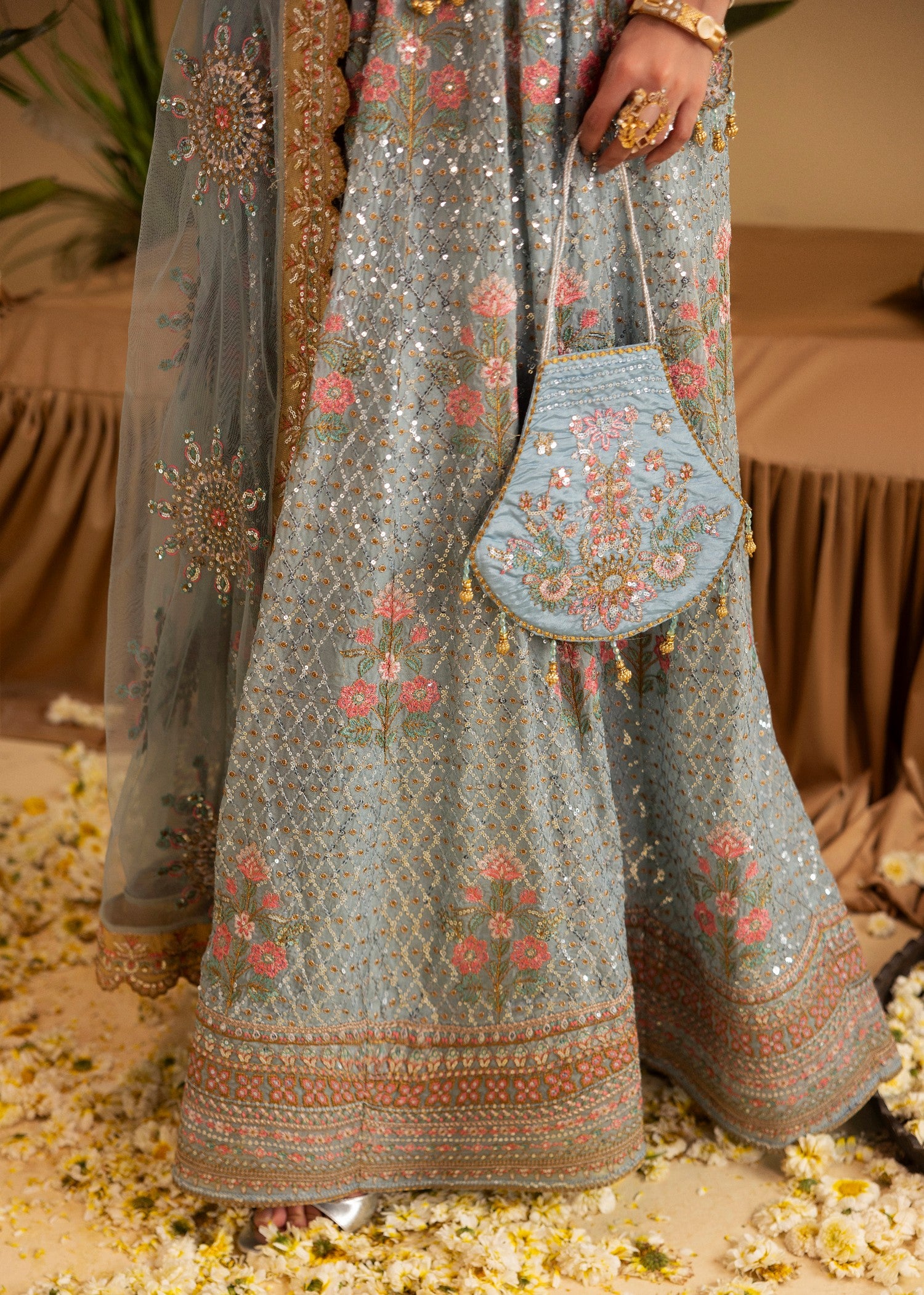 chiffon Maxi in Powder blue