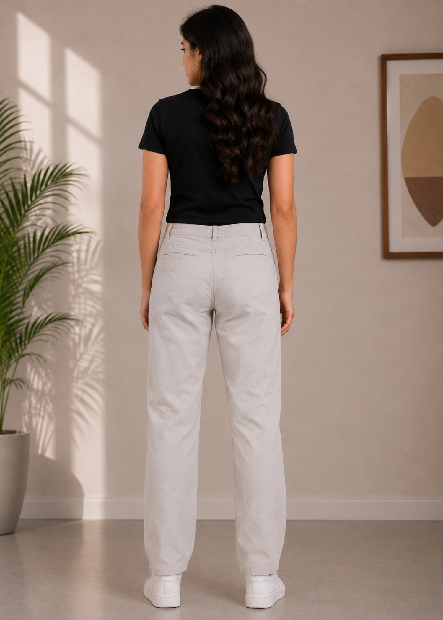 cotton Jeans in Off-white