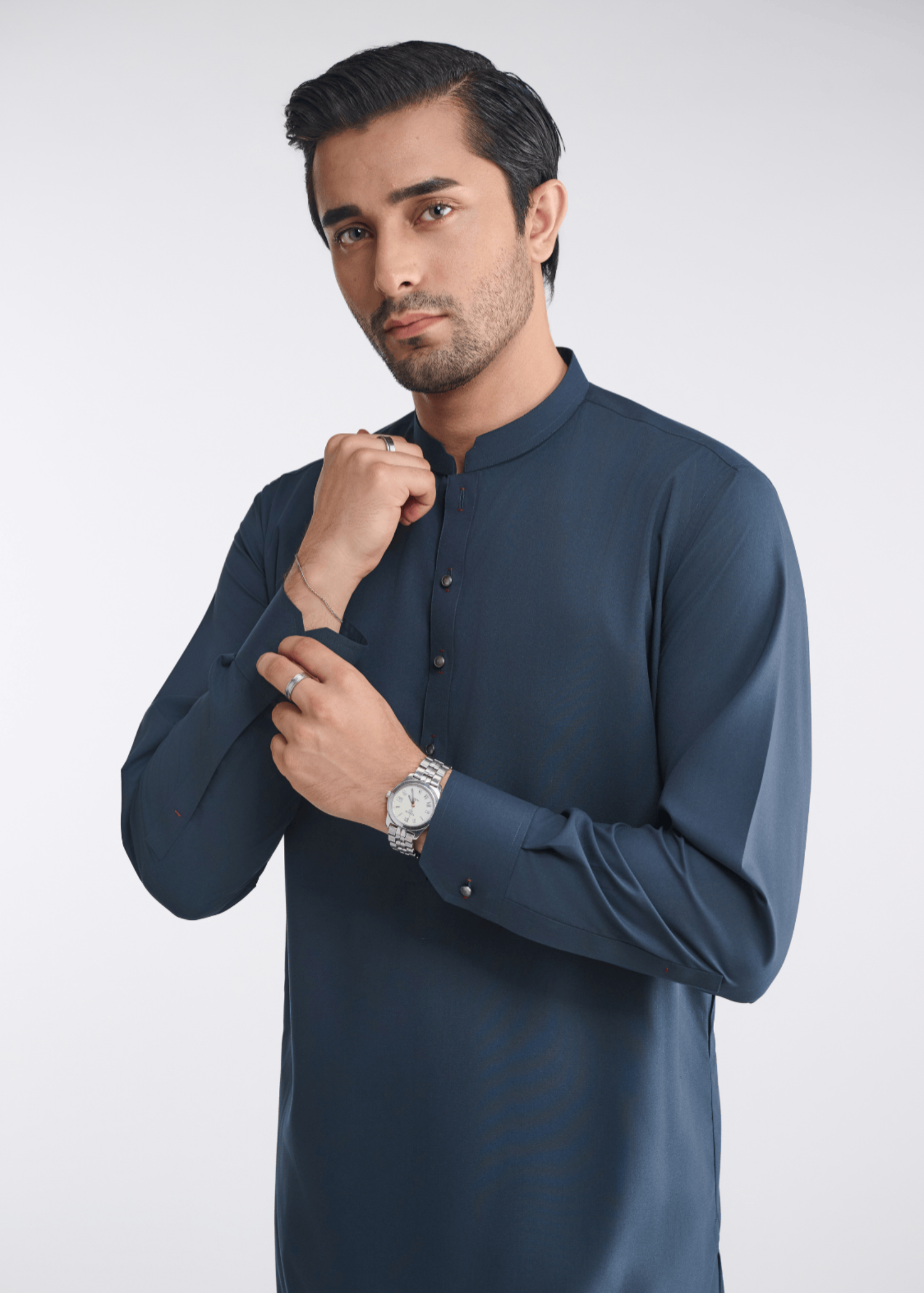 cotton Shalwar Kameez in Navy blue