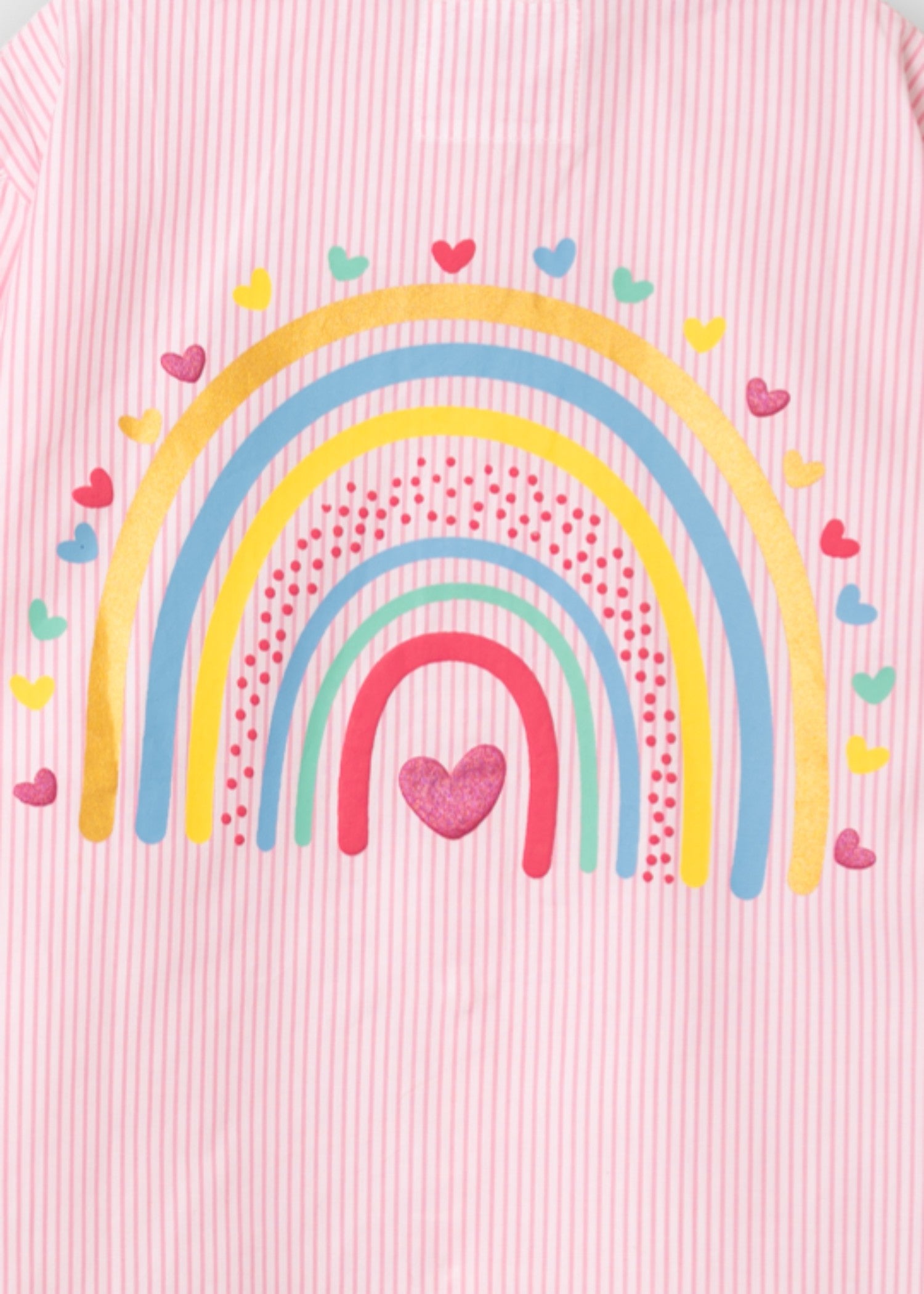 Top in White, light pink