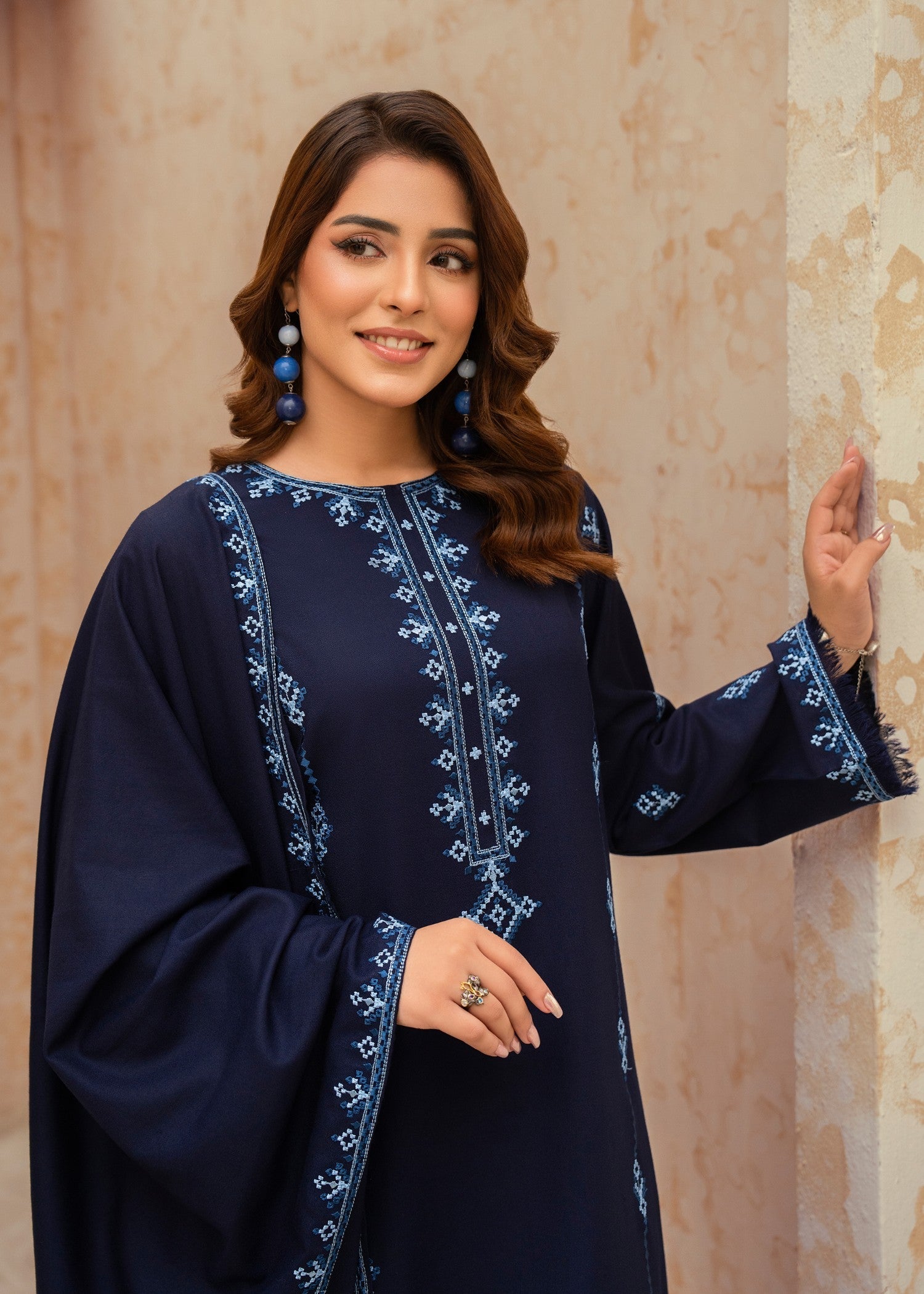 marina Kurta Set in Navy blue