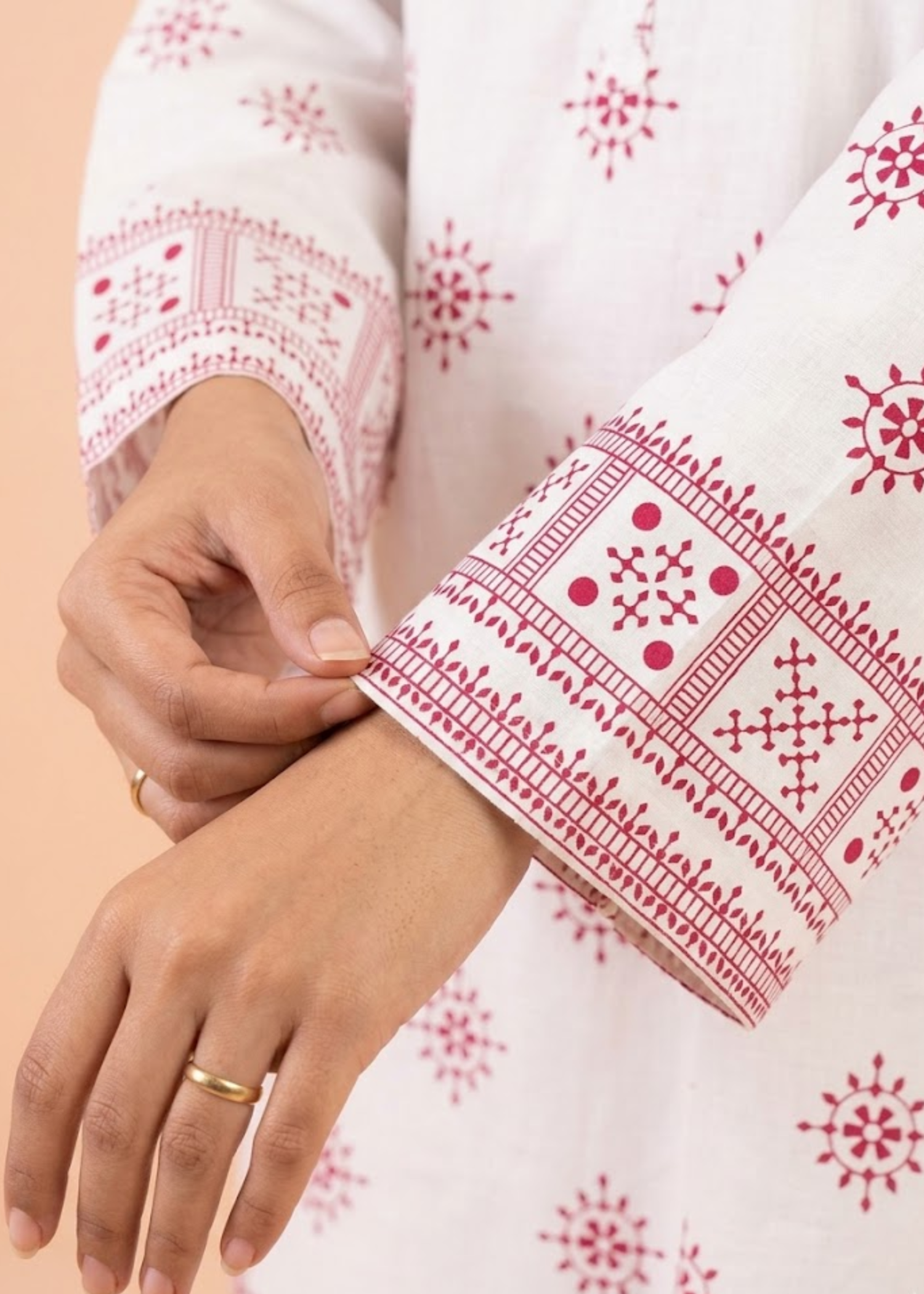 linen Co Ord Sets in White, pink