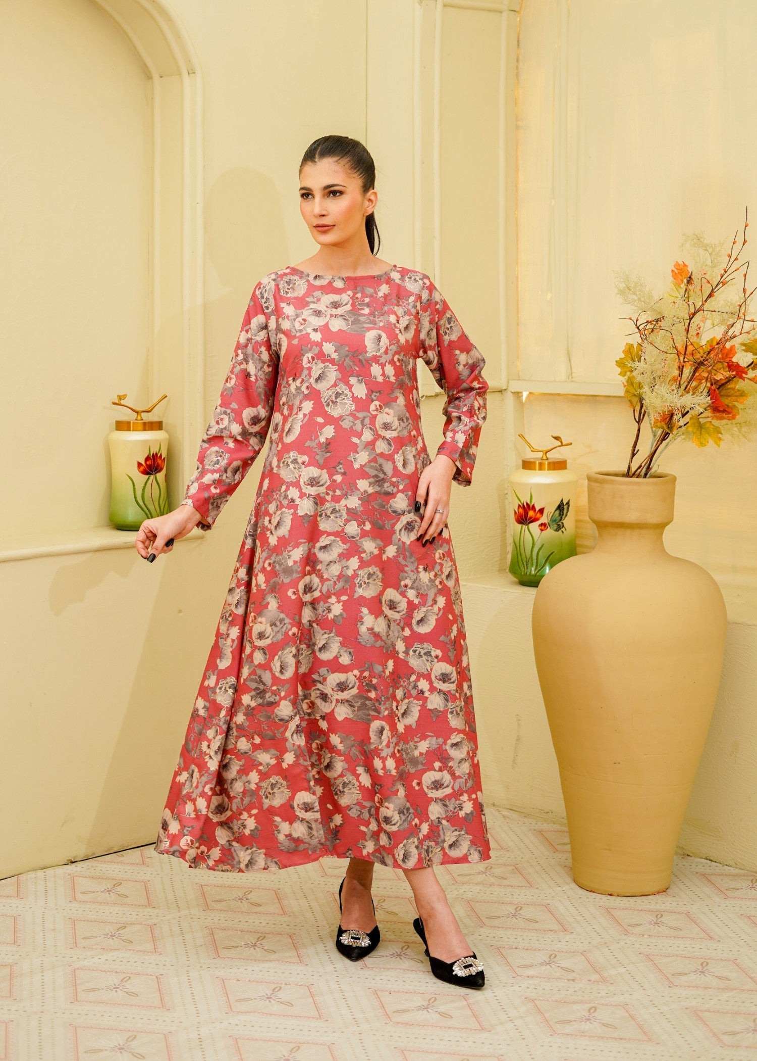 viscose Maxi in Pastel pink