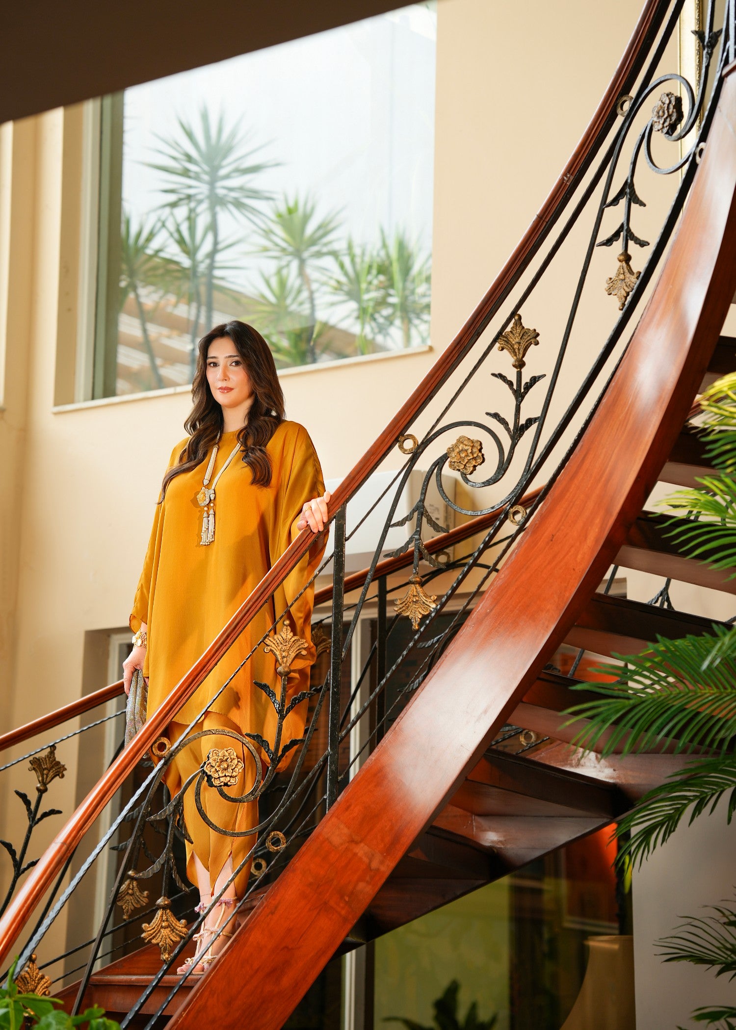 silk grip Co ord Sets in Mustard