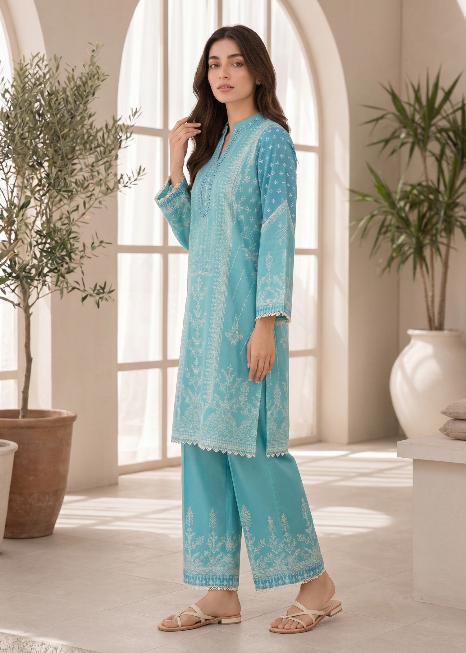 cambric Unstitched in Aquamarine