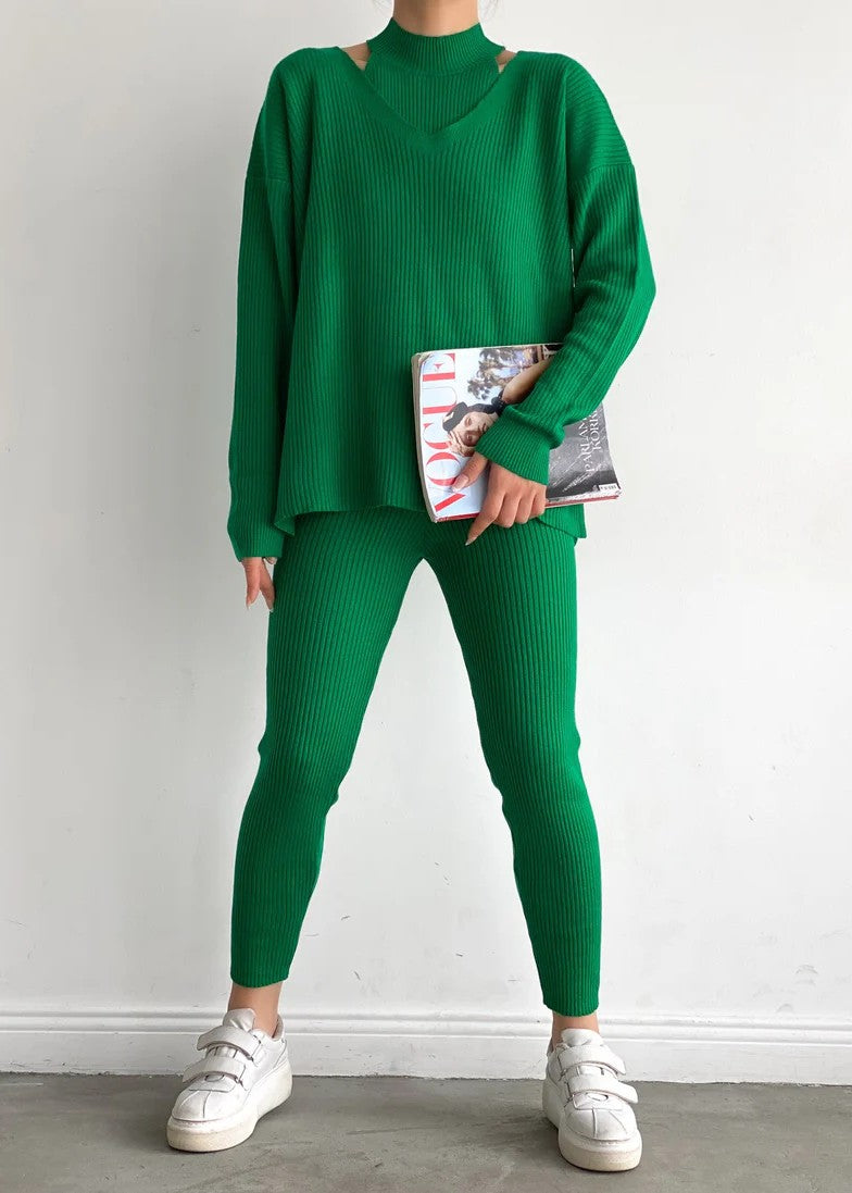 wool Co Ord Sets in Green