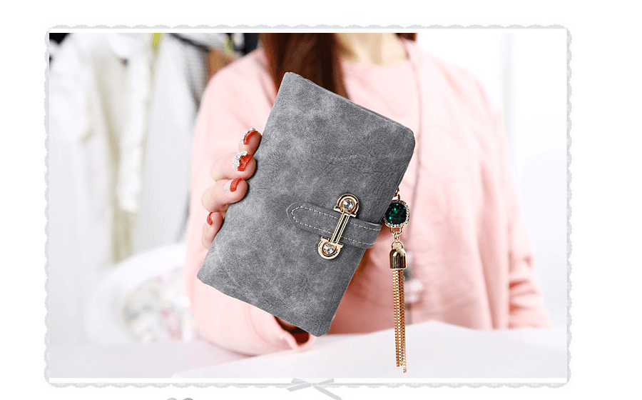 Scrub ladies multi-function coin purse tassel pendant wallet ladies wallet