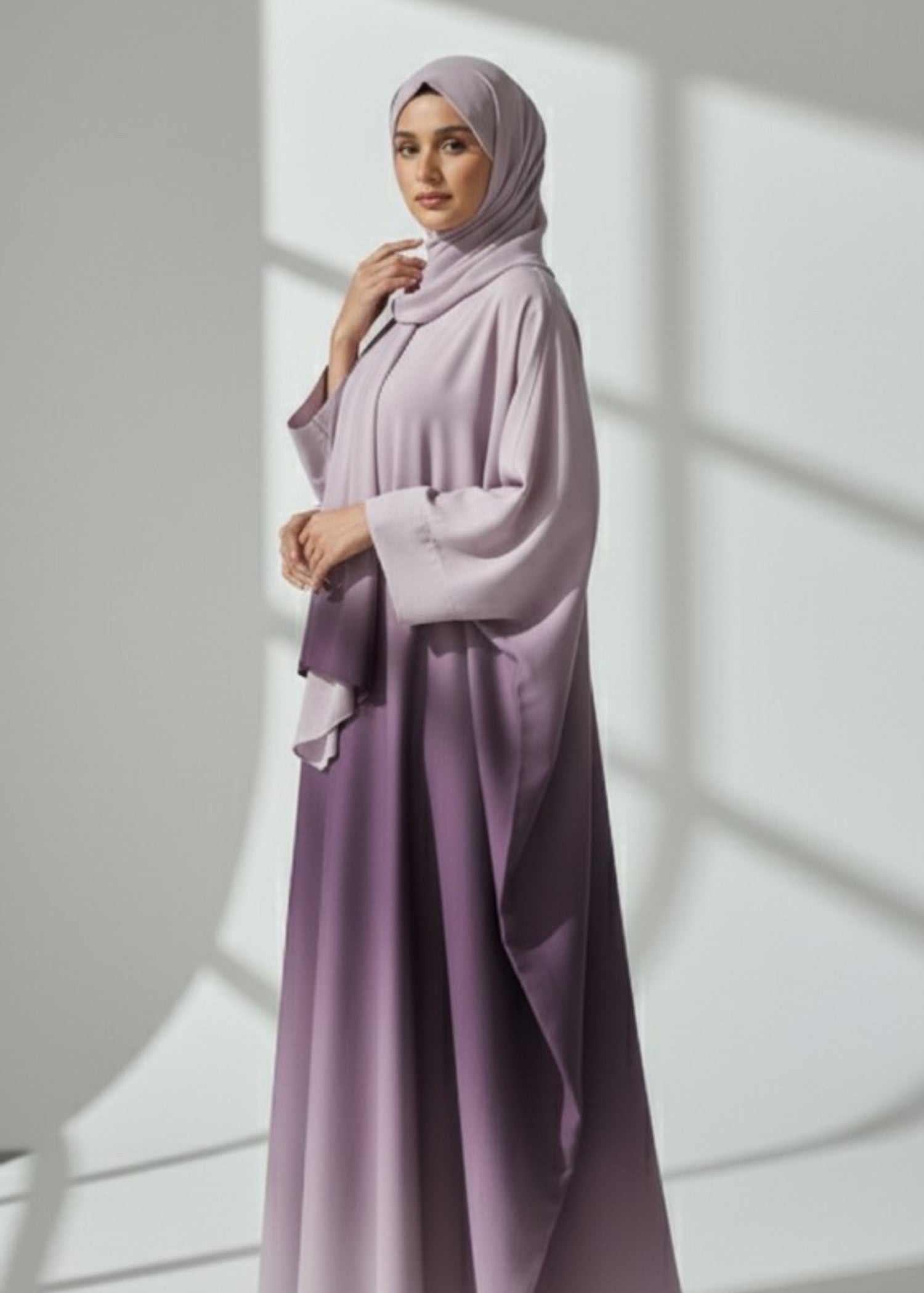 georgette Abaya in Purple