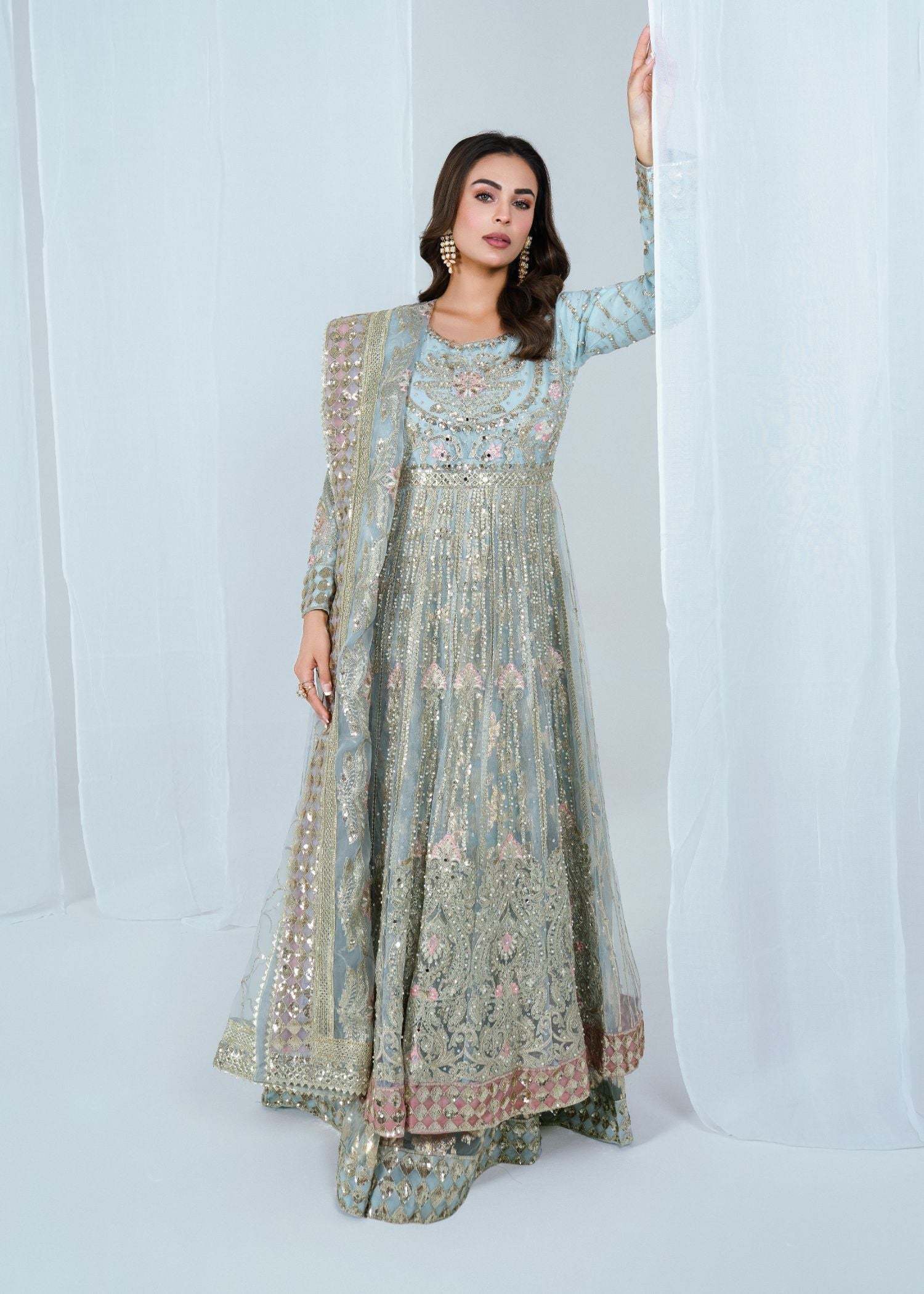 net Maxi in Ice blue