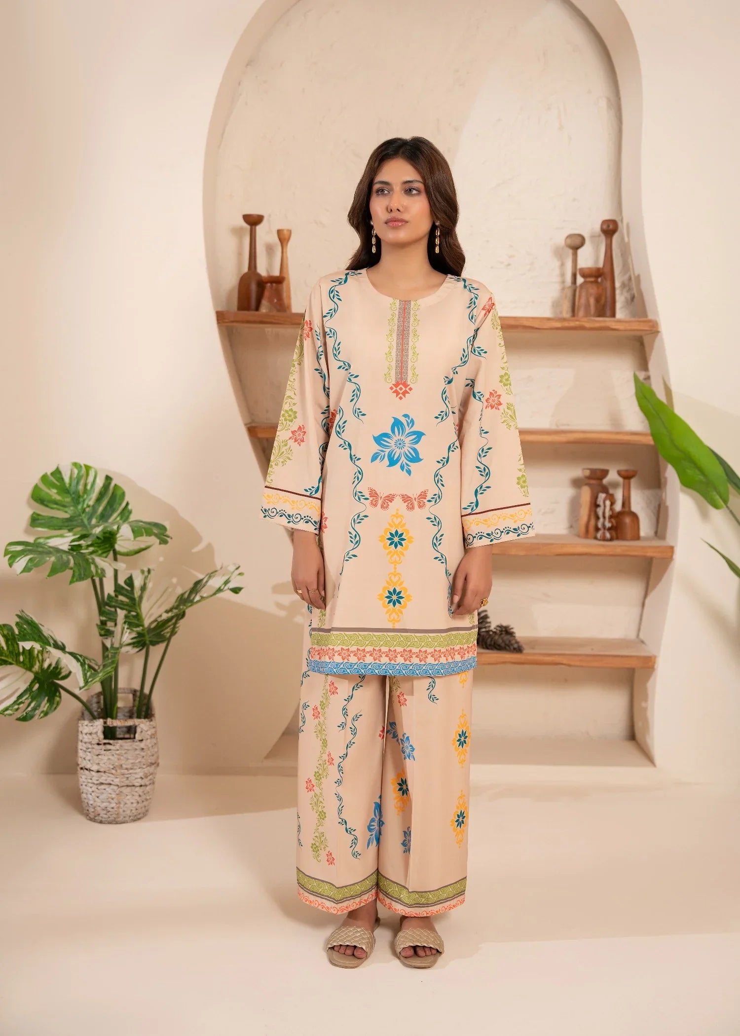 crepe Co Ord Sets in Wheat