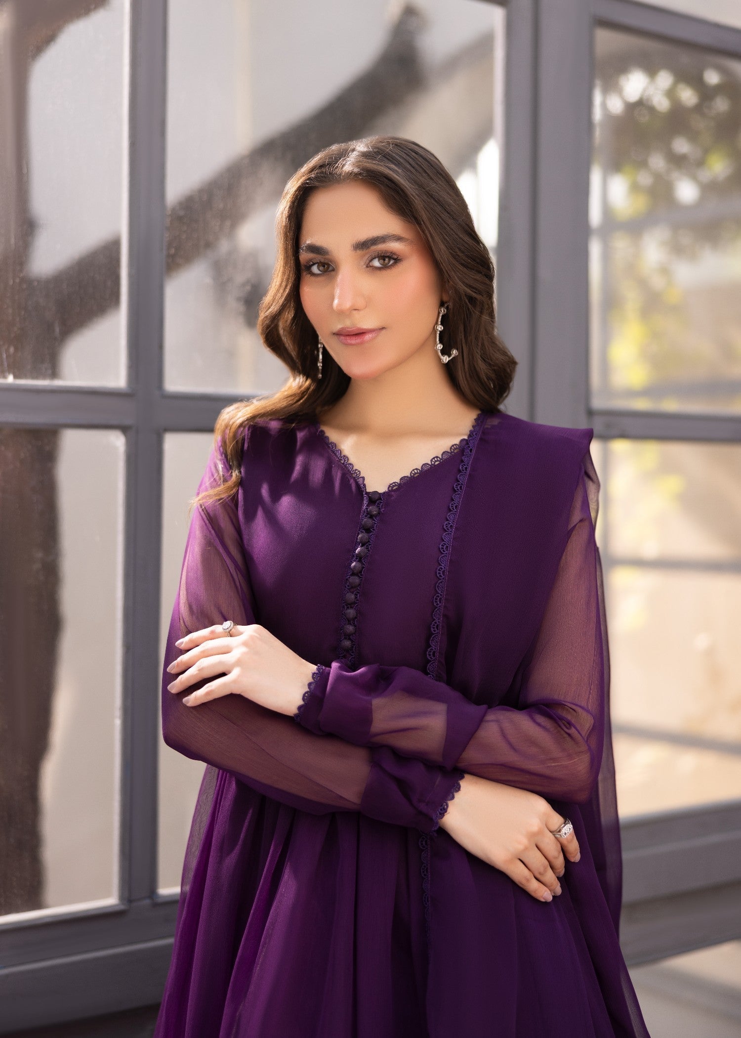 crinkle Maxi in Purple