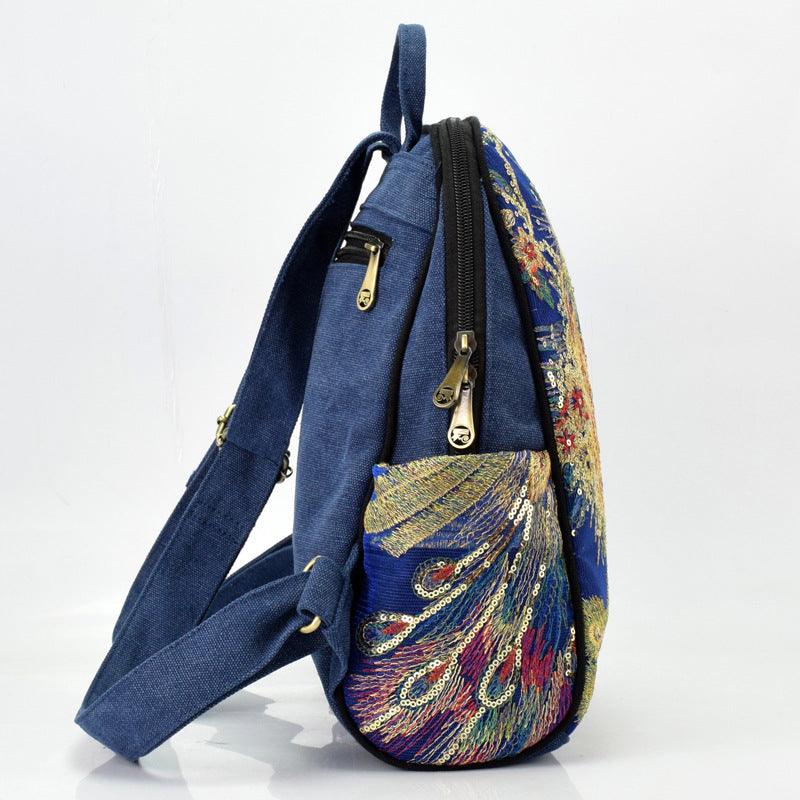 New Ethnic Embroidered Canvas Women's Bag