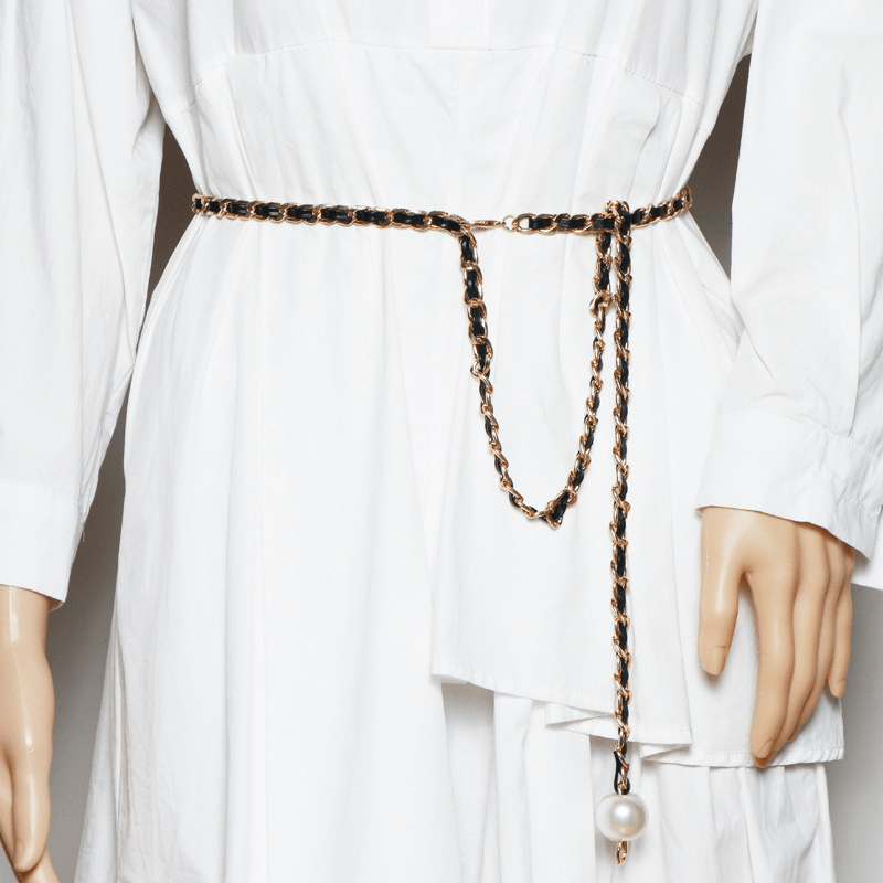 Thin Belt Fashion Chain Braided Waist