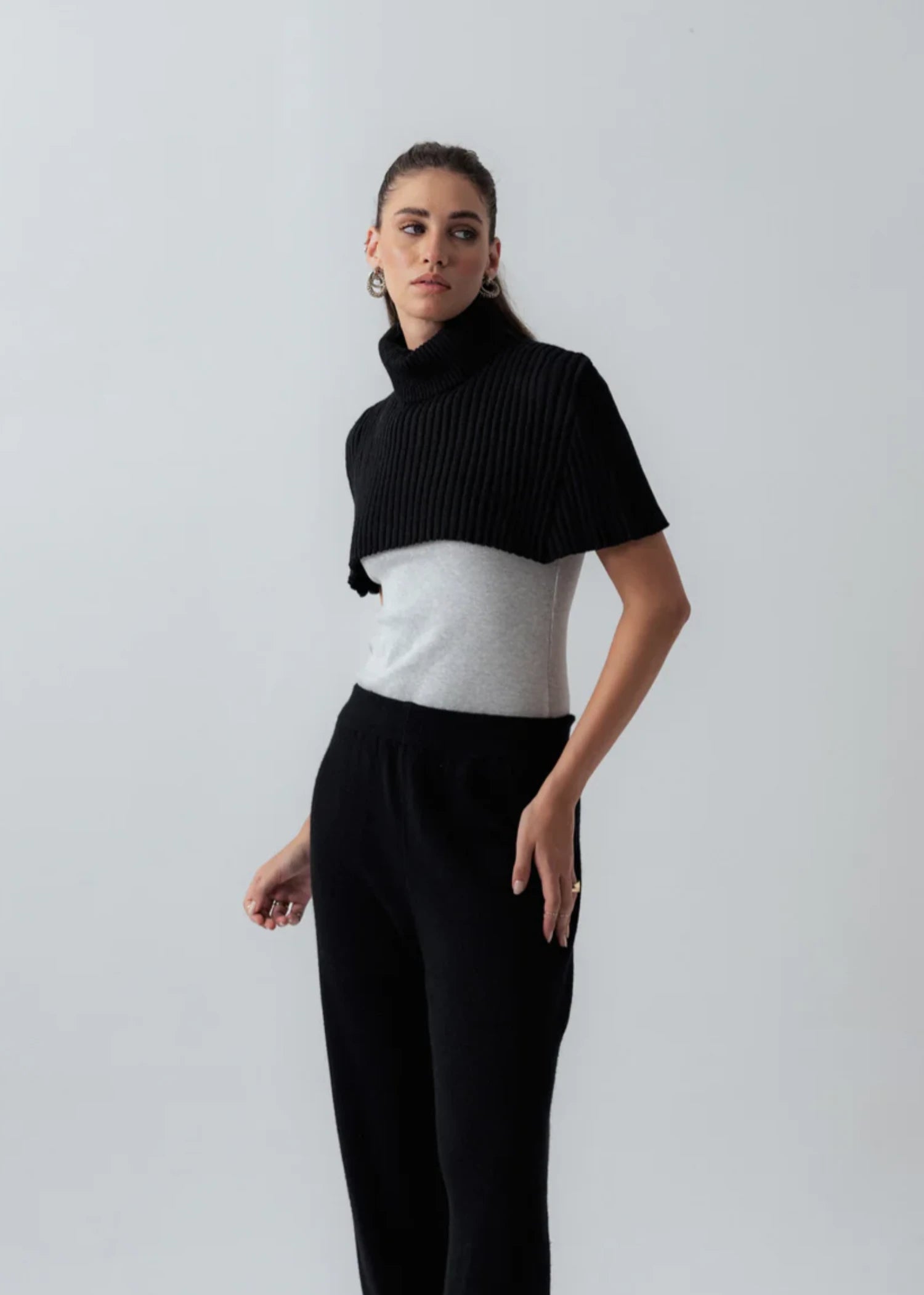 nylon Sweater in Black