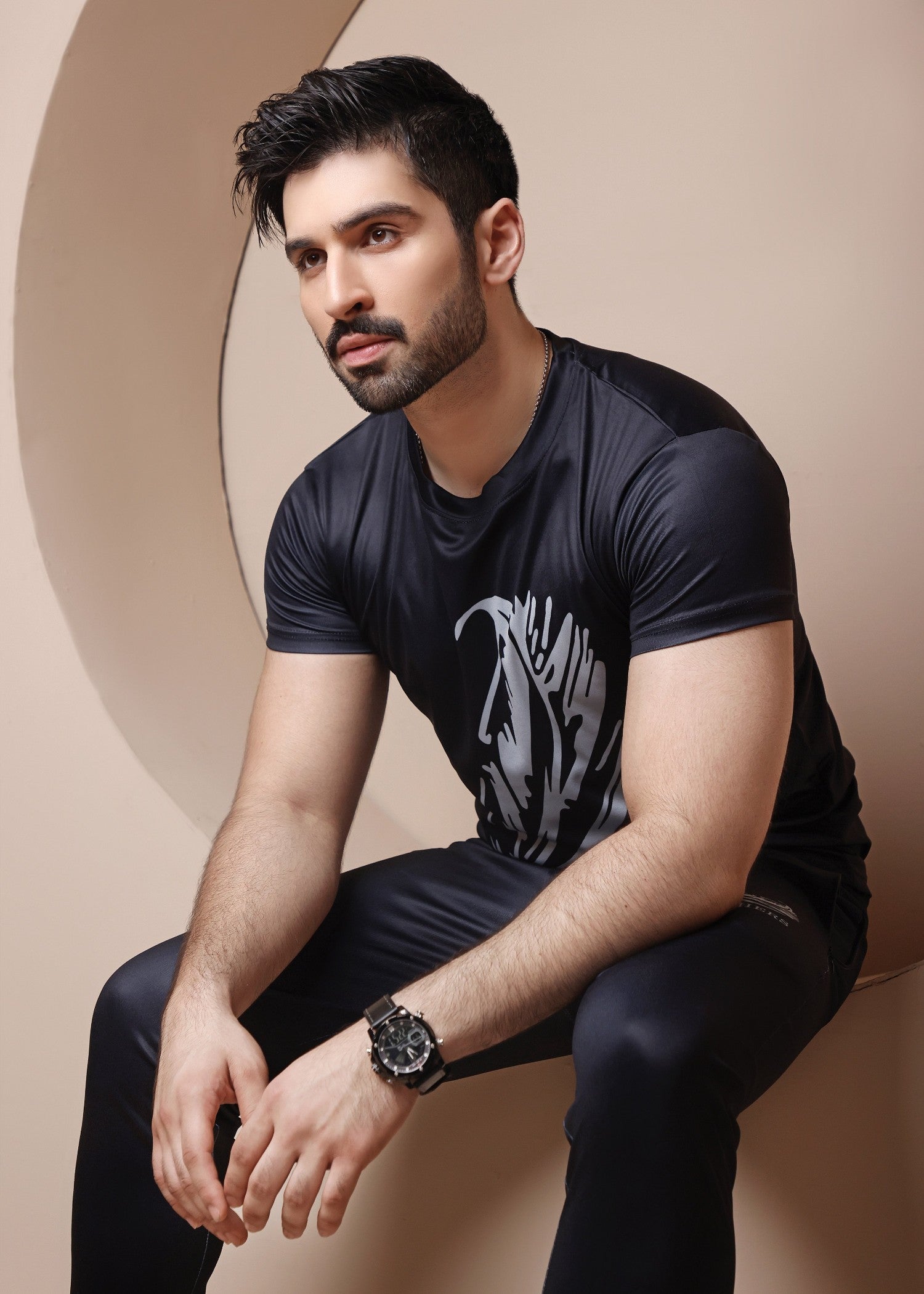 terry Tracksuit in Black by Feathers