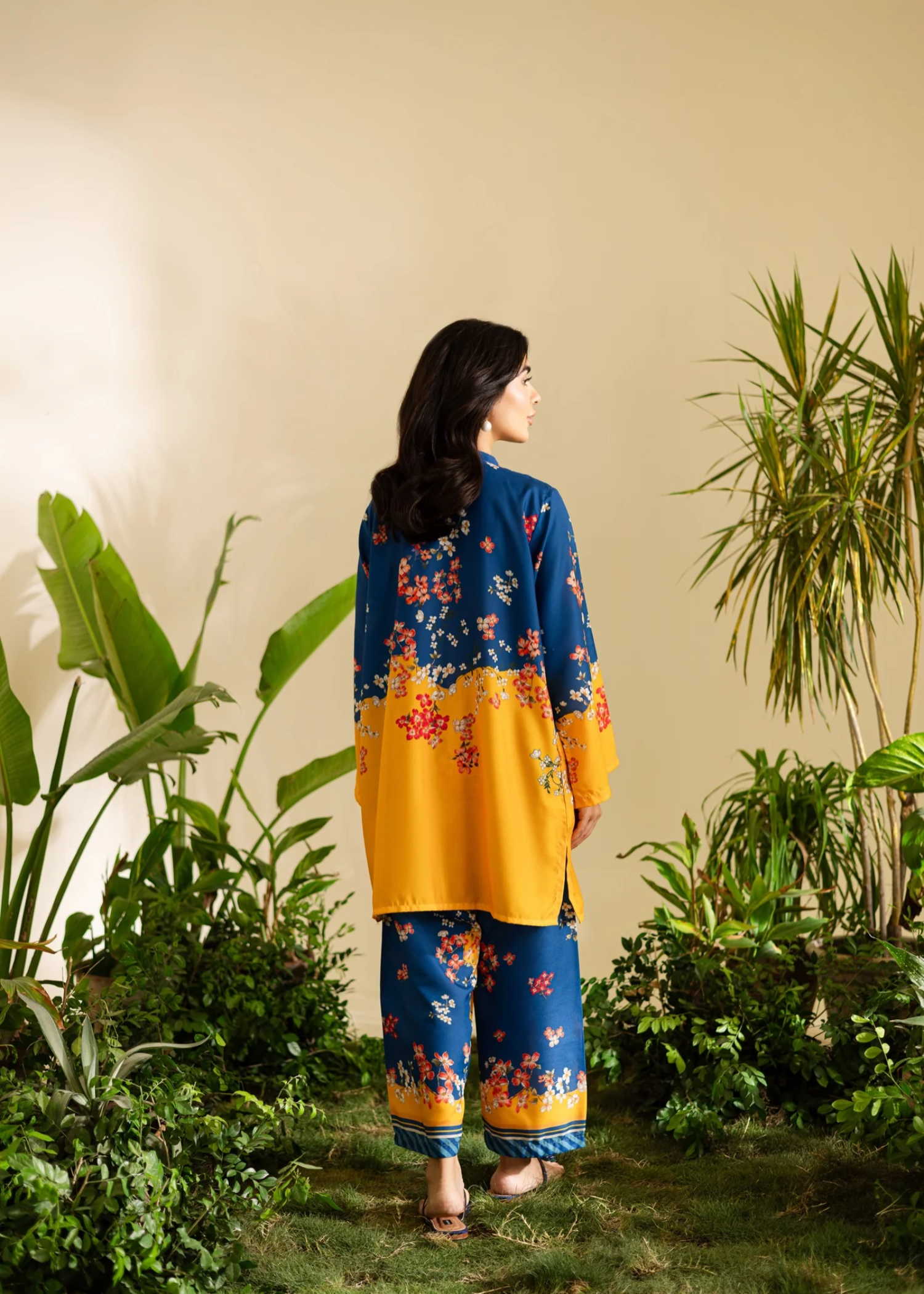 poly lawn Co Ord Sets in Blue